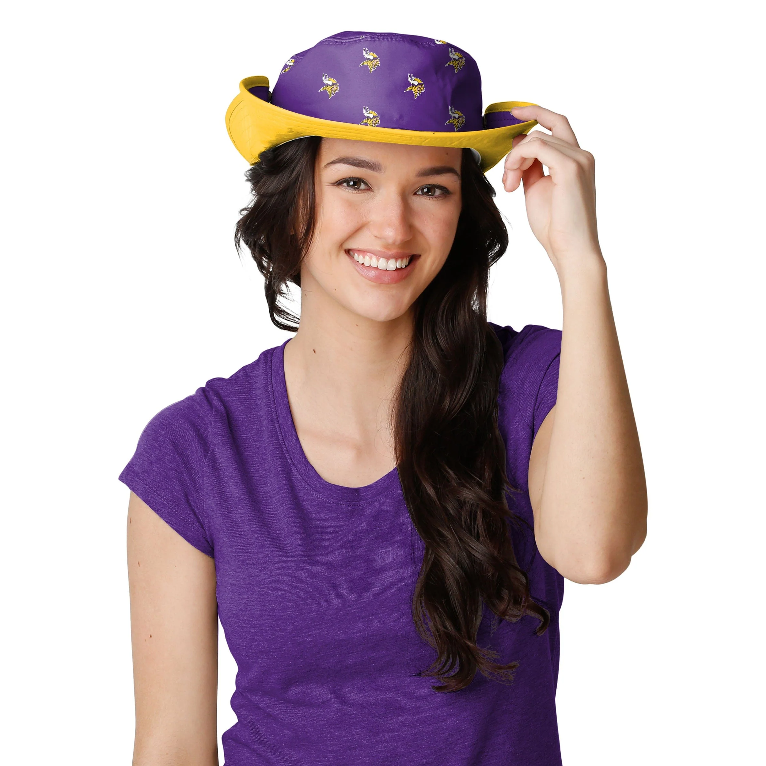 Minnesota Vikings NFL Womens Mini Print Hybrid Boonie Hat - Image 4