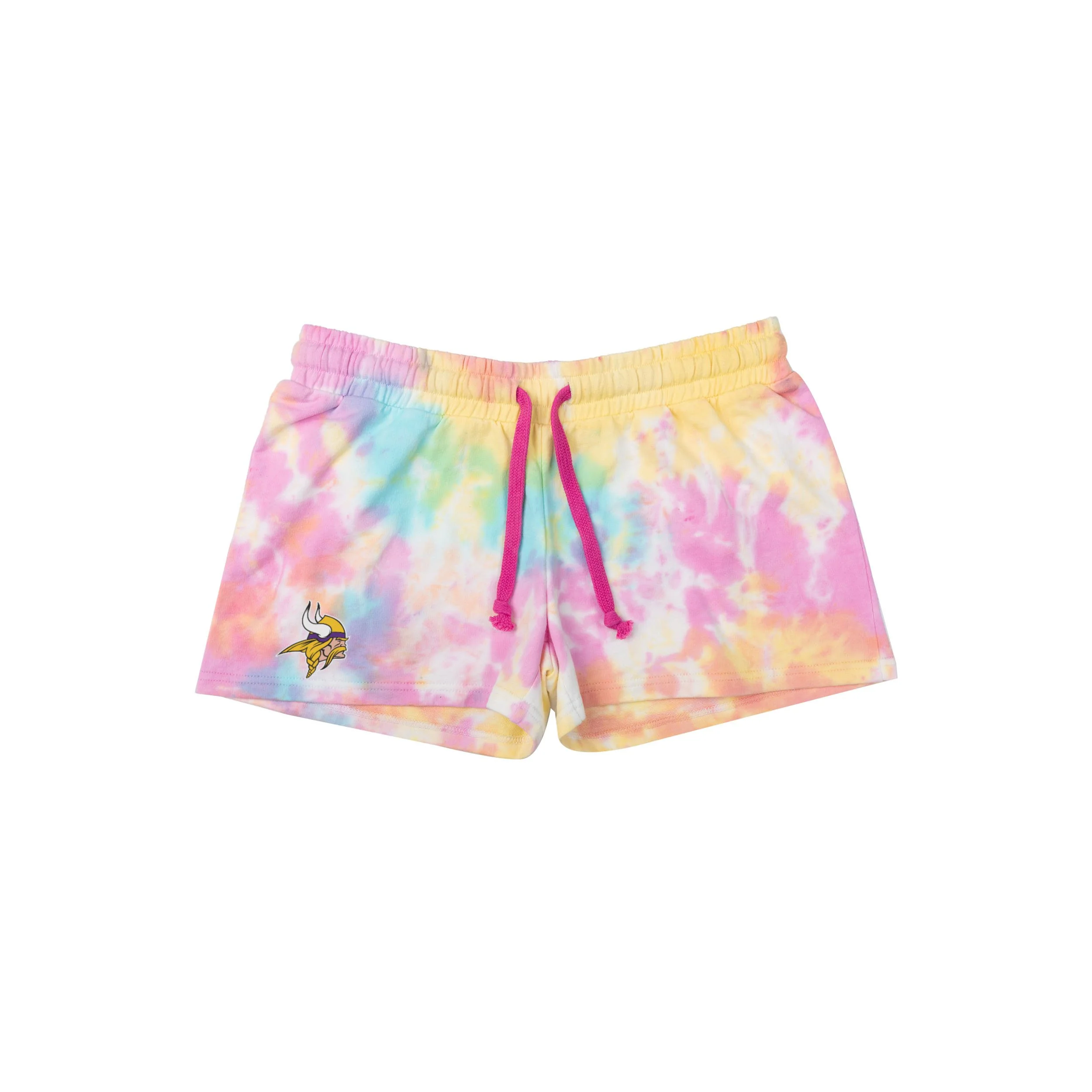 Minnesota Vikings NFL Womens Pastel Tie-Dye Blast Lounge Shorts - Image 3