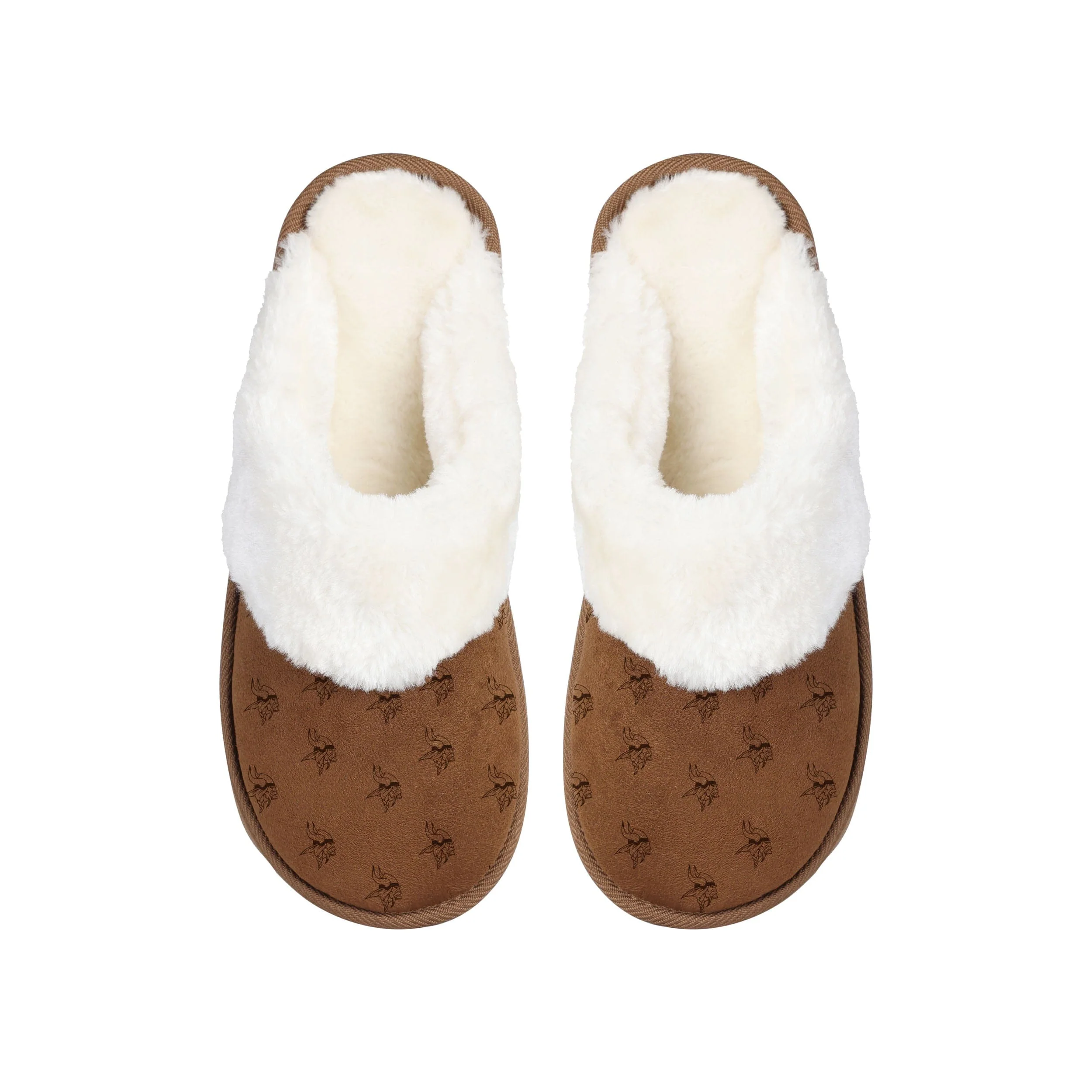 Minnesota Vikings NFL Womens Repeat Logo Moccasin Slippers - Image 4