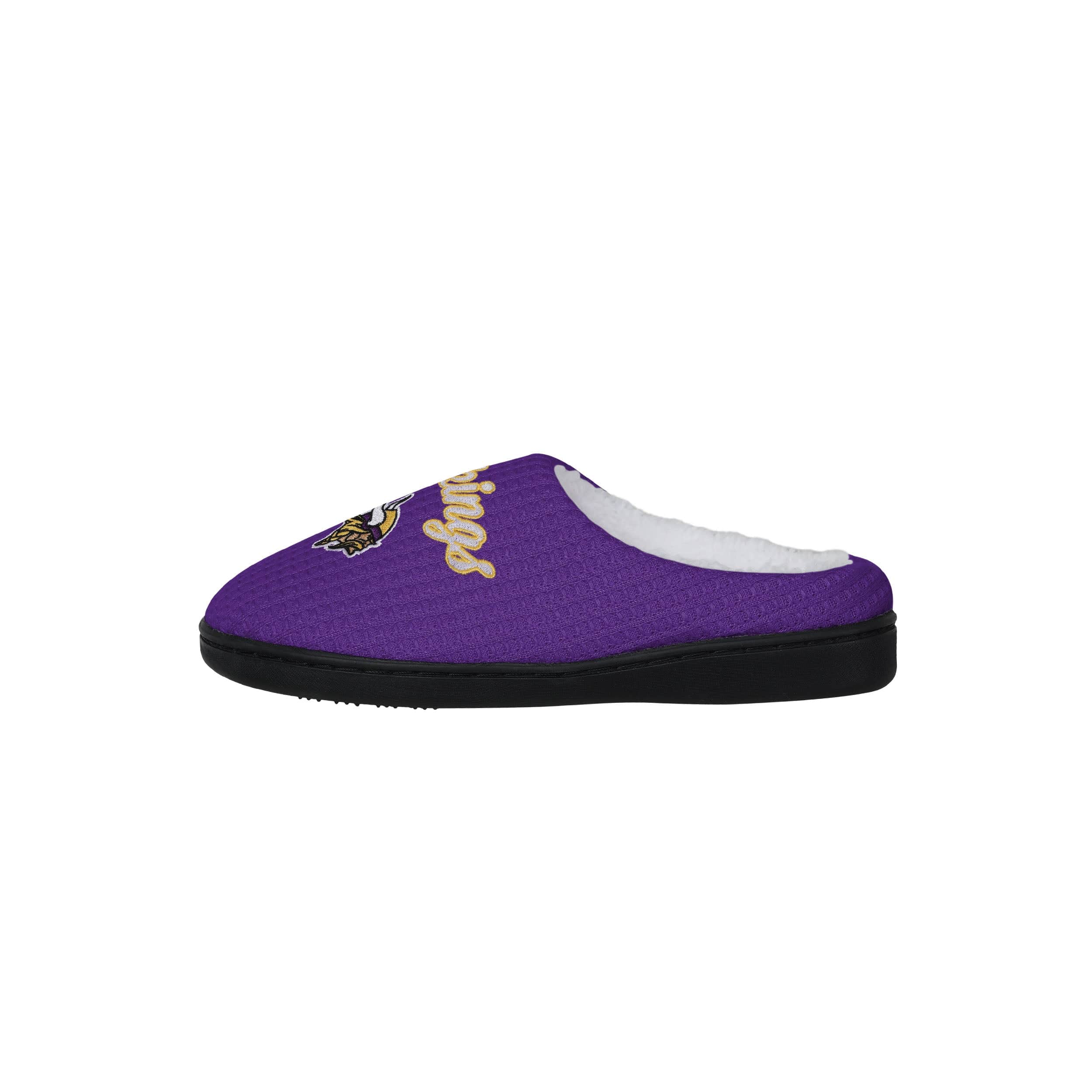 Minnesota Vikings NFL Womens Sherpa Lined Memory Foam Slippers - Image 2
