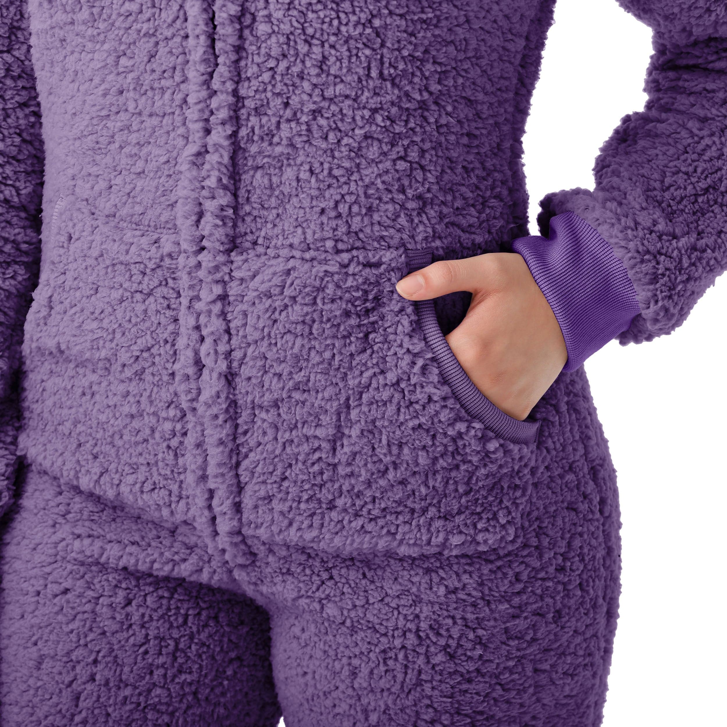 Minnesota Vikings NFL Womens Sherpa One Piece Pajamas - Image 4