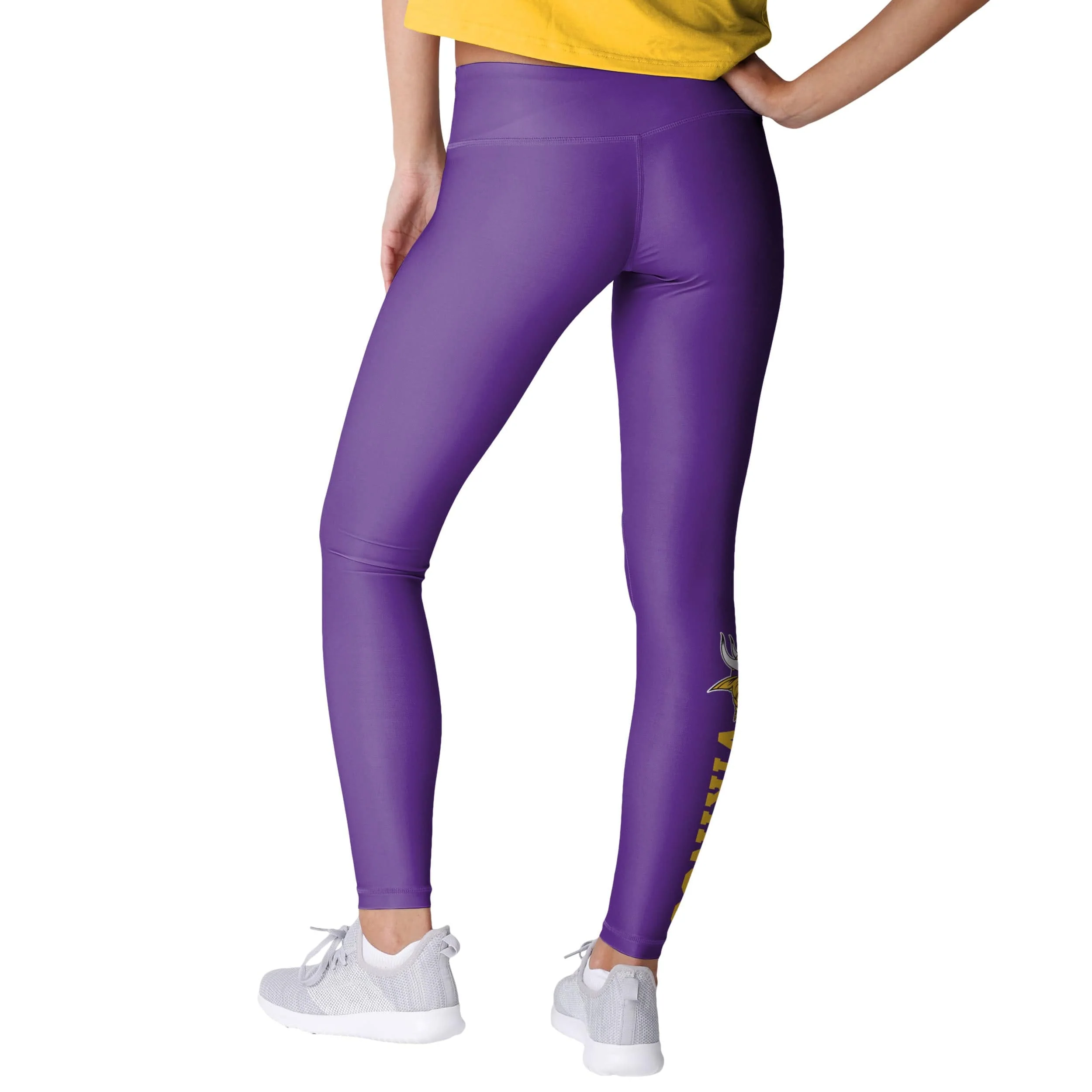 Minnesota Vikings NFL Womens Solid Wordmark Leggings - Image 2