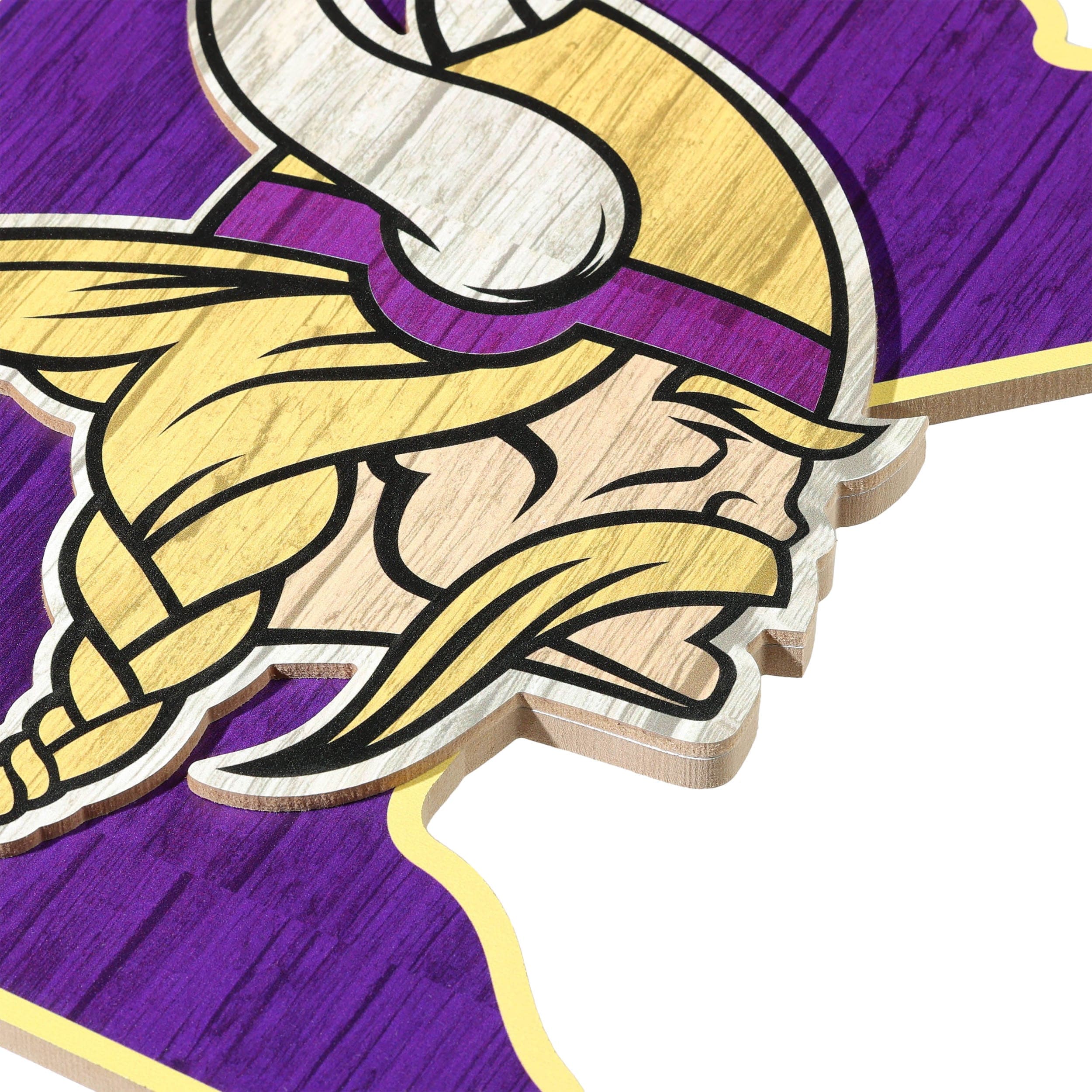 Minnesota Vikings NFL Wood State Sign - Image 3