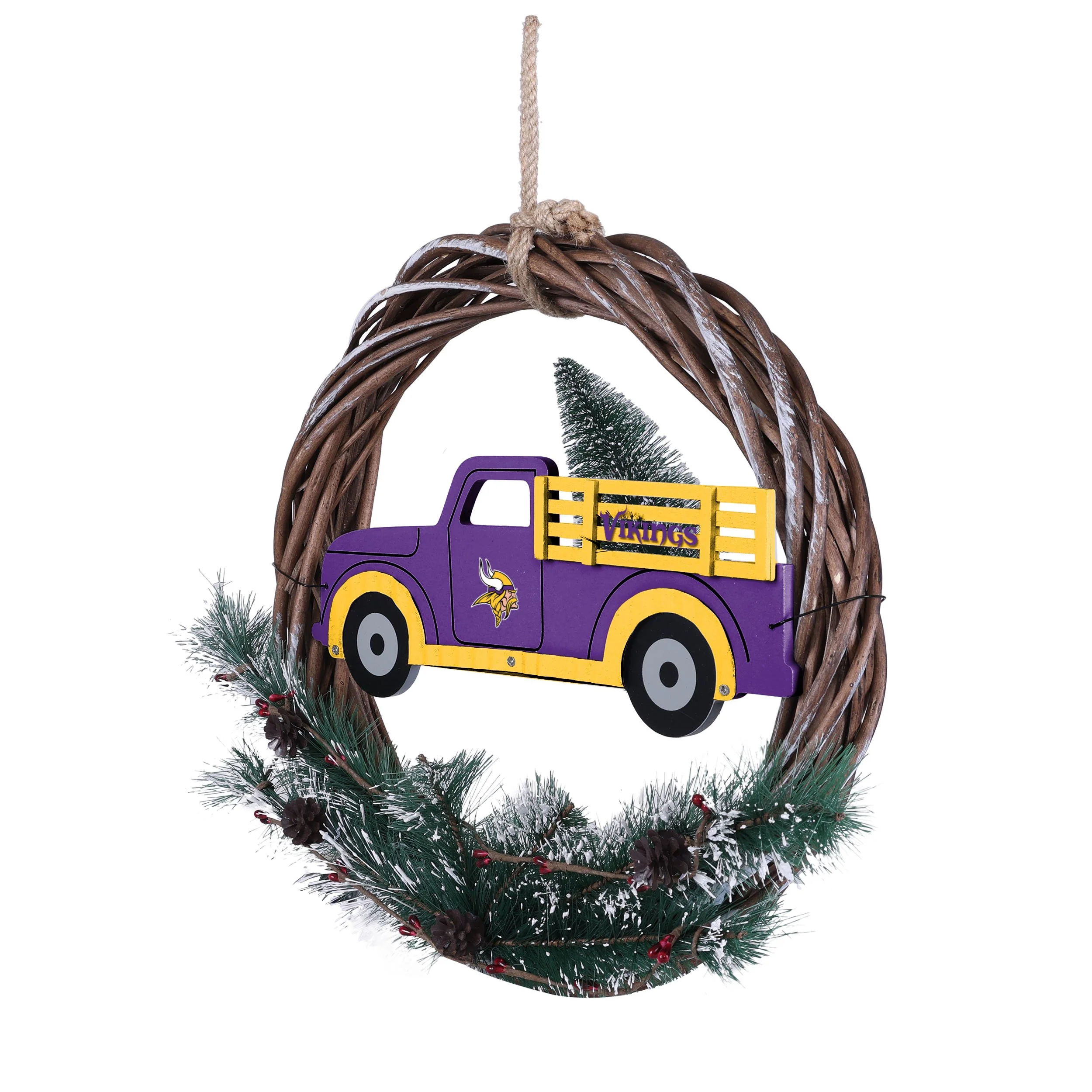 Minnesota Vikings NFL Wreath With Truck - Image 3