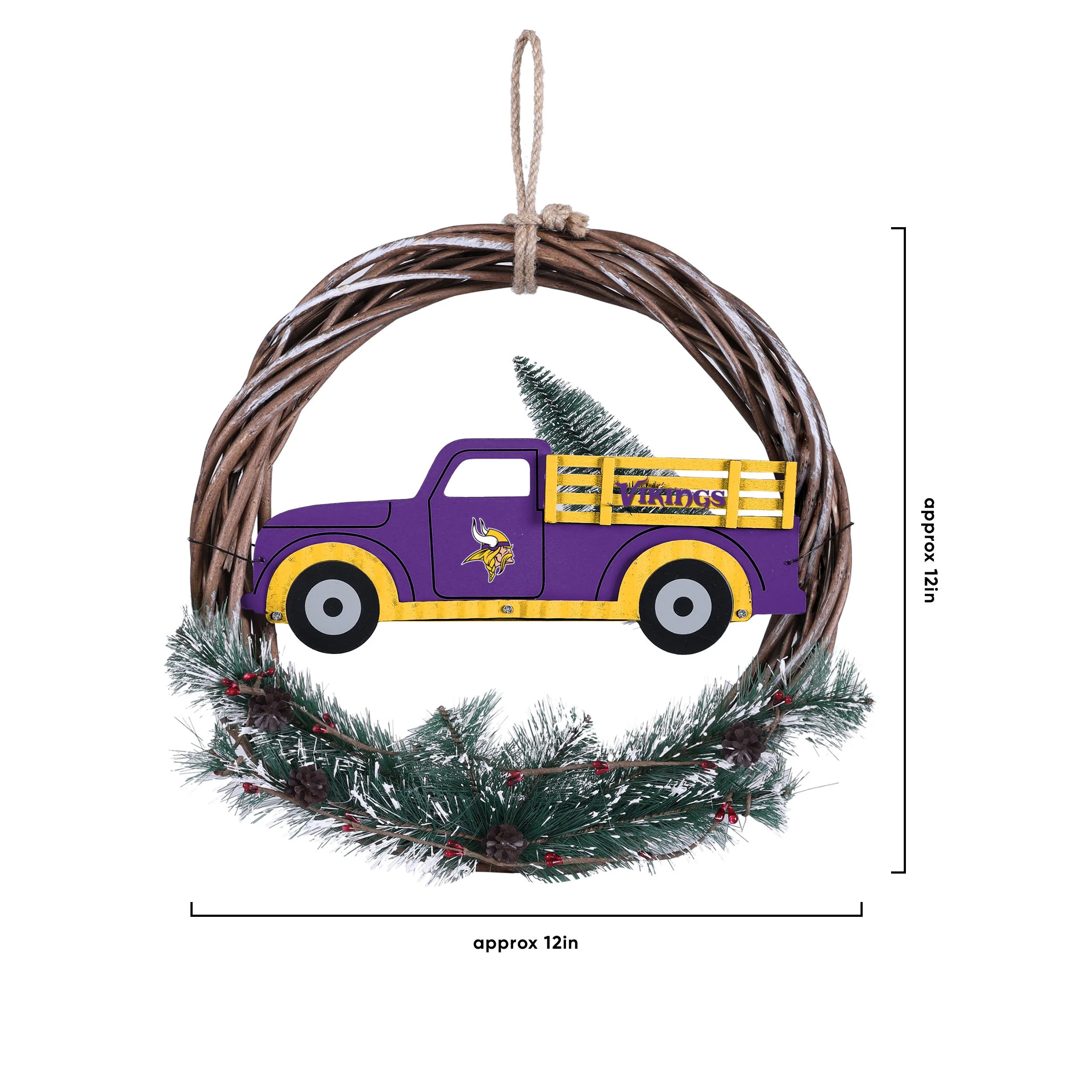 Minnesota Vikings NFL Wreath With Truck - Image 4