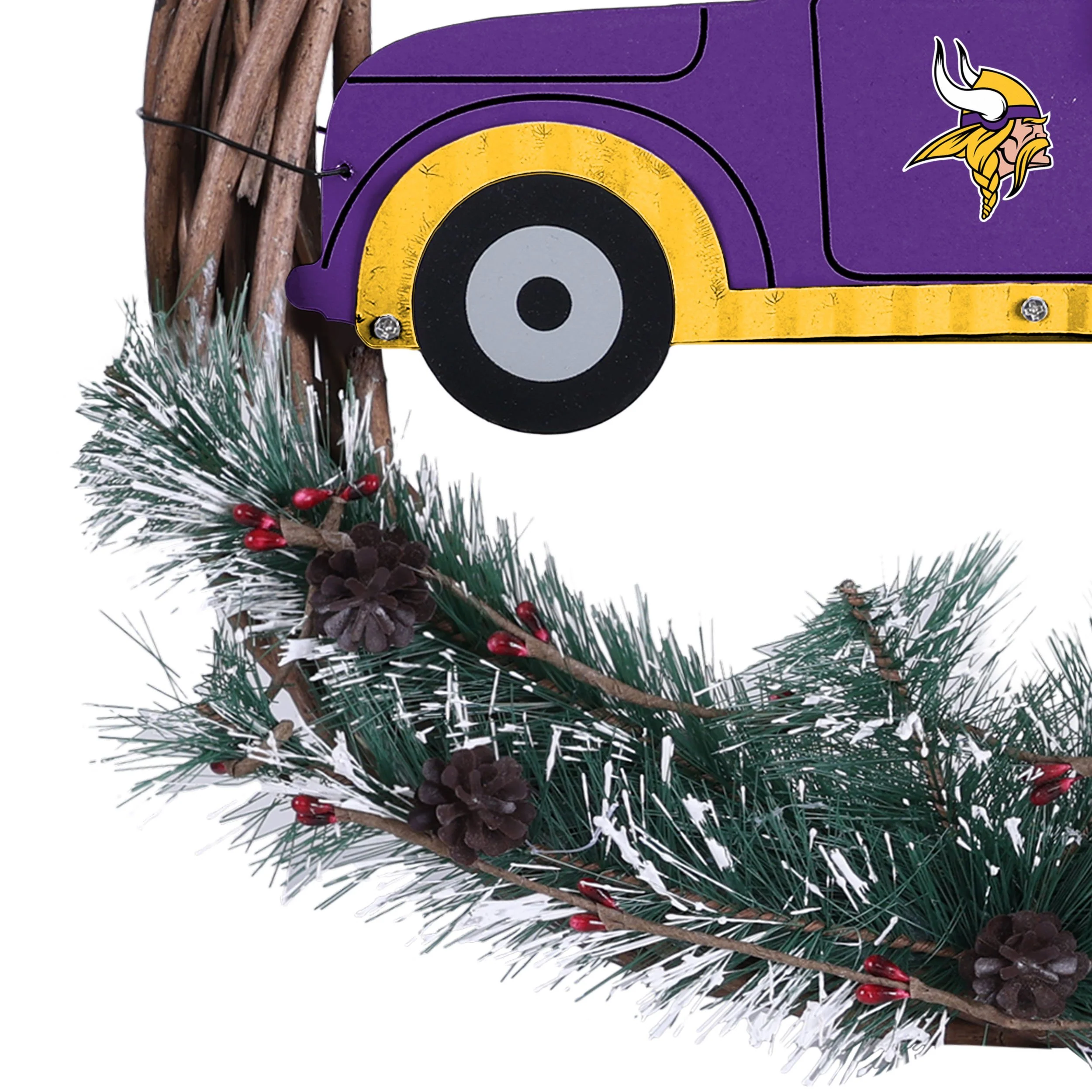 Minnesota Vikings NFL Wreath With Truck - Image 5