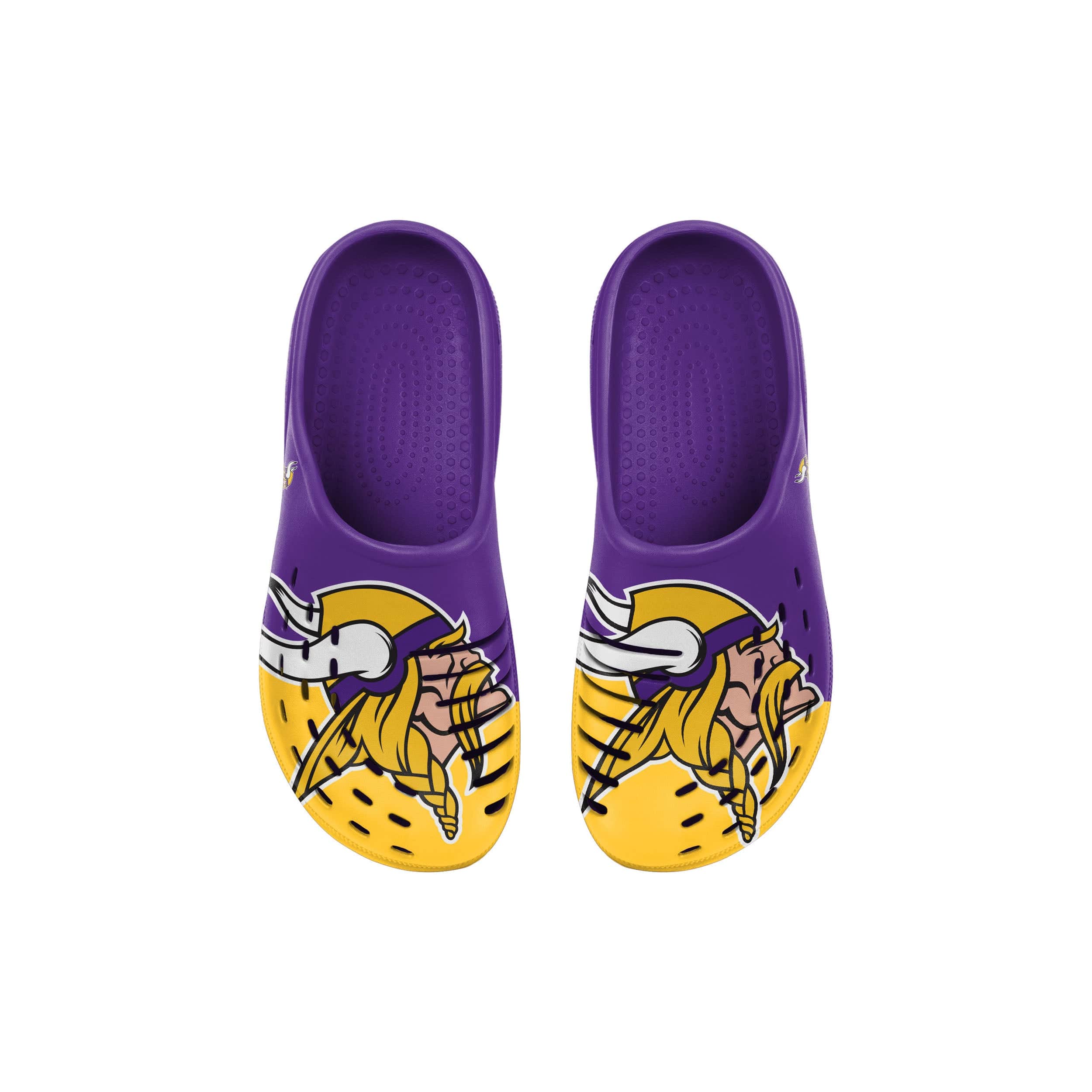 Minnesota Vikings NFL Youth Colorblock Big Logo Clog - Image 2