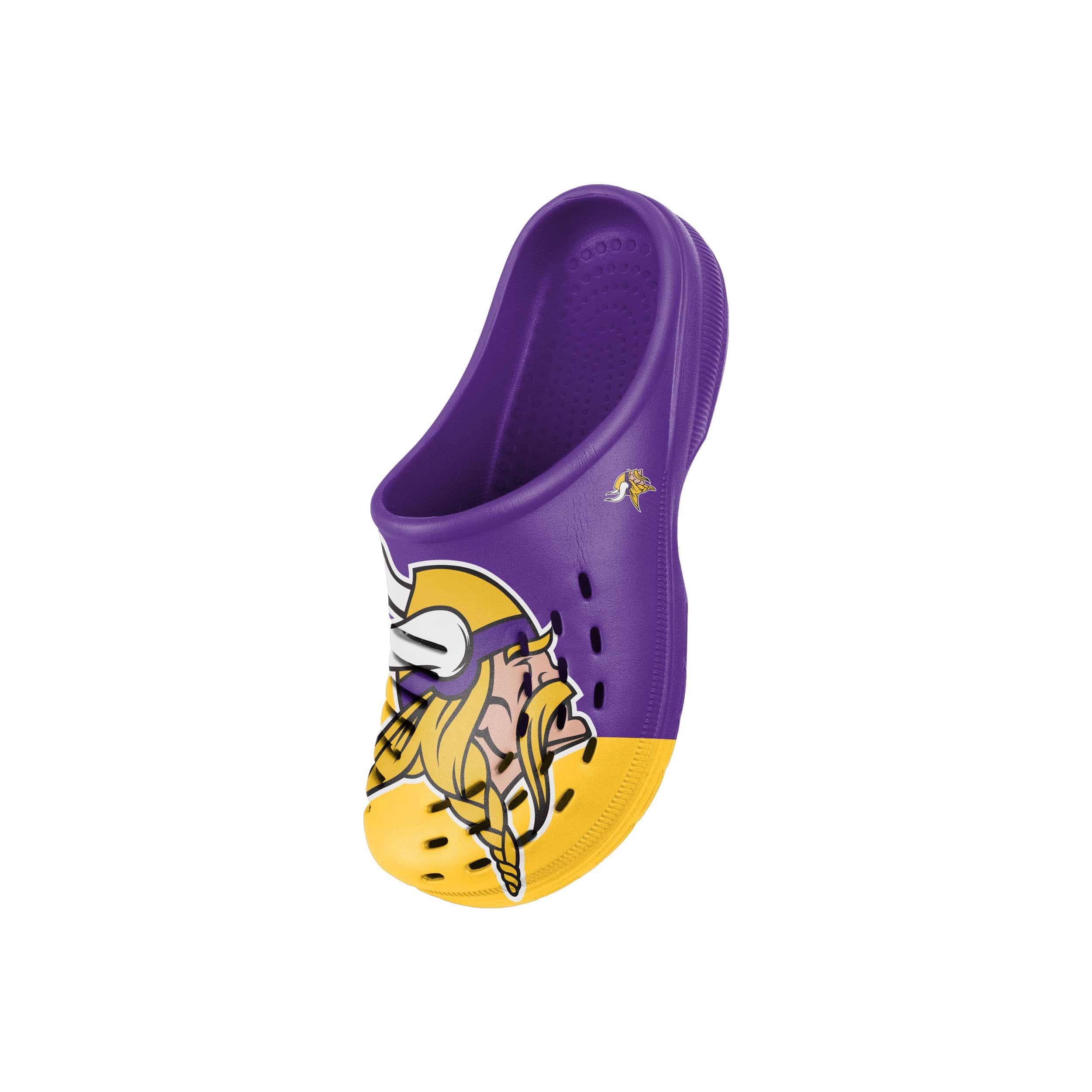 Minnesota Vikings NFL Youth Colorblock Big Logo Clog - Image 3