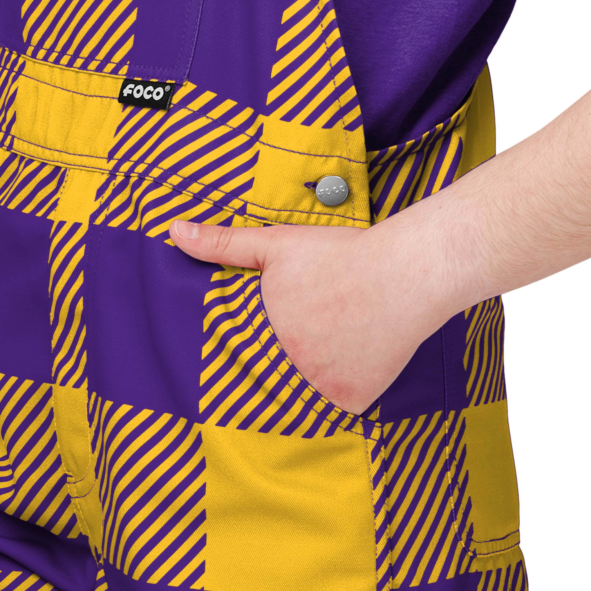 Minnesota Vikings NFL Youth Plaid Bib Overalls - Image 5