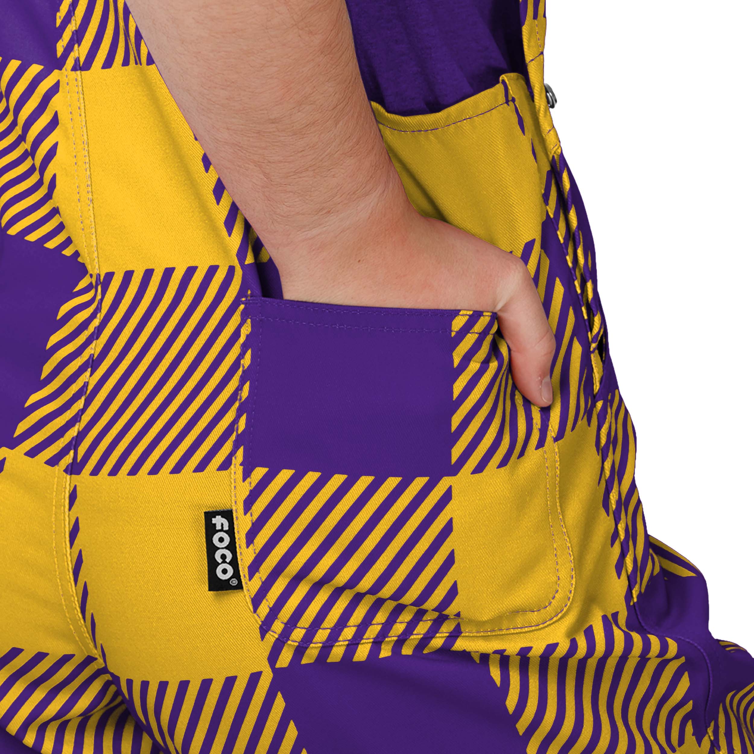 Minnesota Vikings NFL Youth Plaid Bib Overalls - Image 6