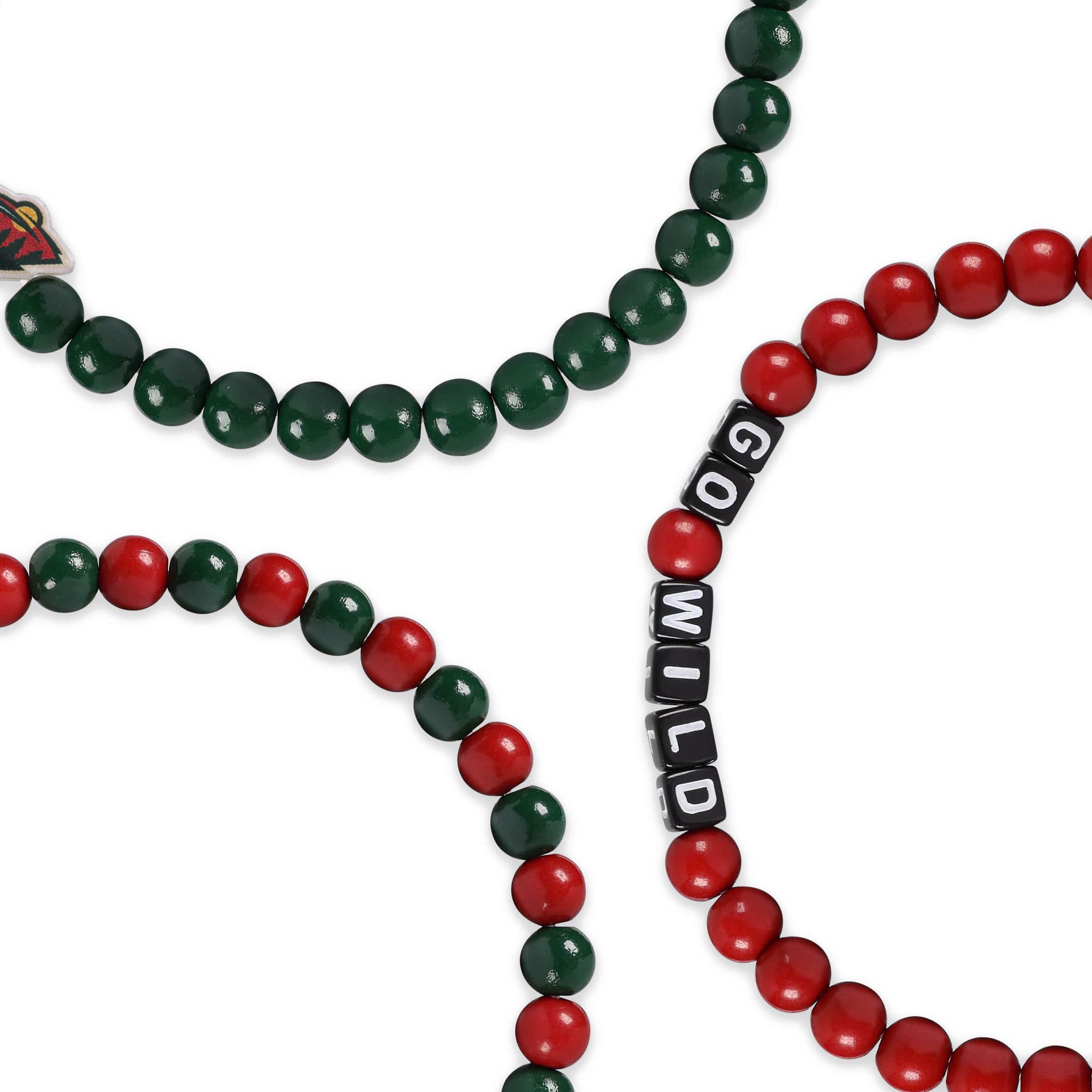 Minnesota Wild NHL 3 Pack Beaded Friendship Bracelet - Image 2