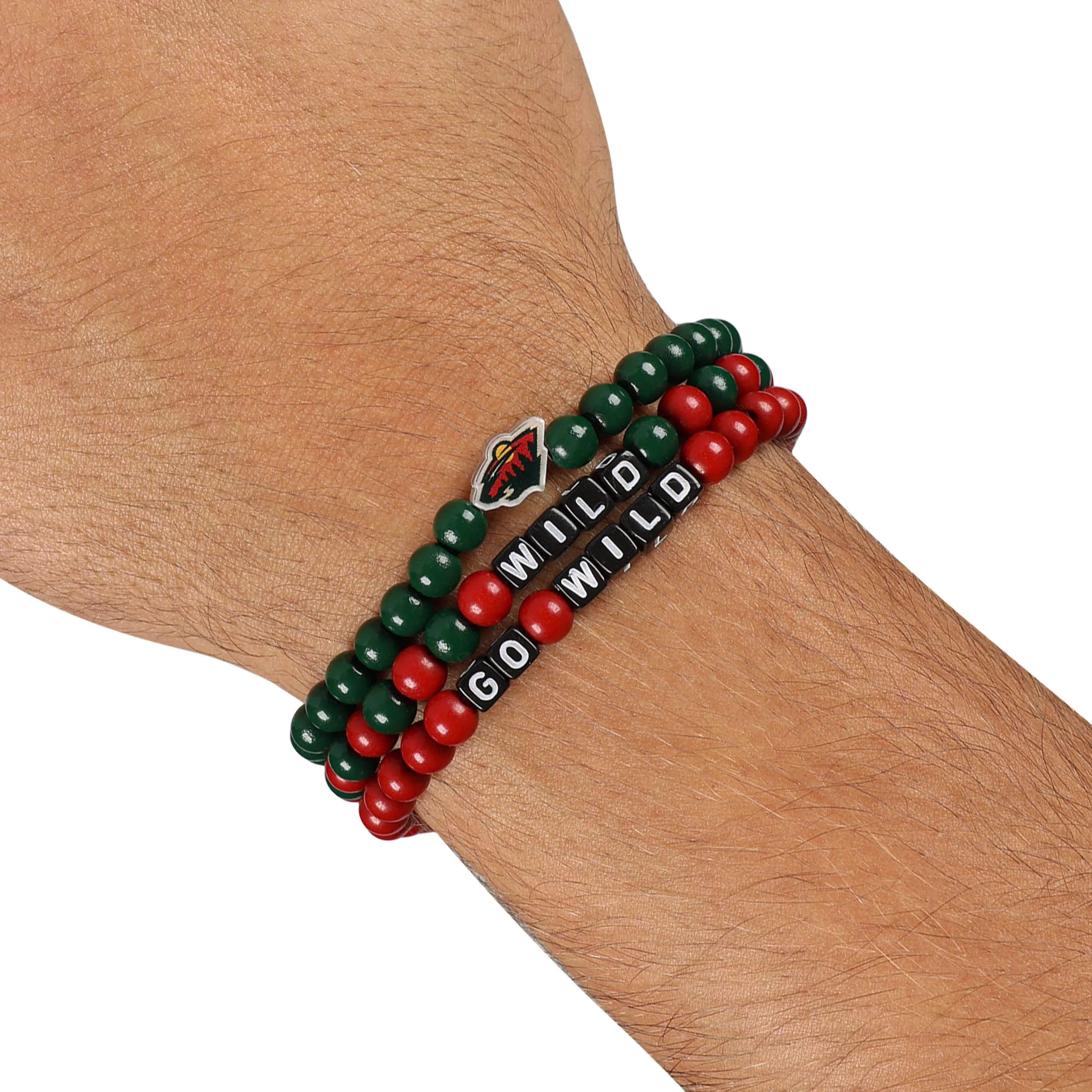 Minnesota Wild NHL 3 Pack Beaded Friendship Bracelet - Image 4