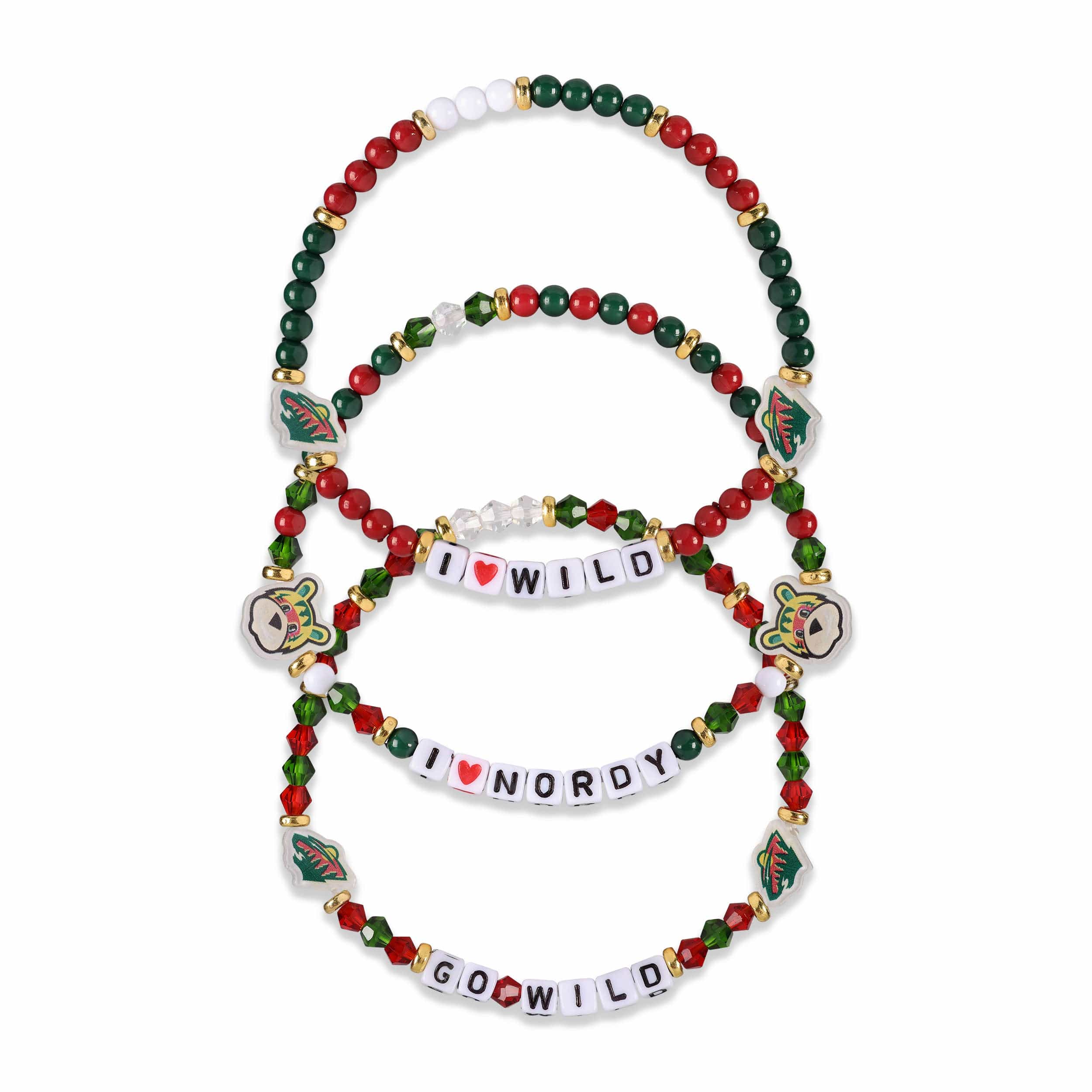 Minnesota Wild NHL 3 Pack Friendship Bracelet