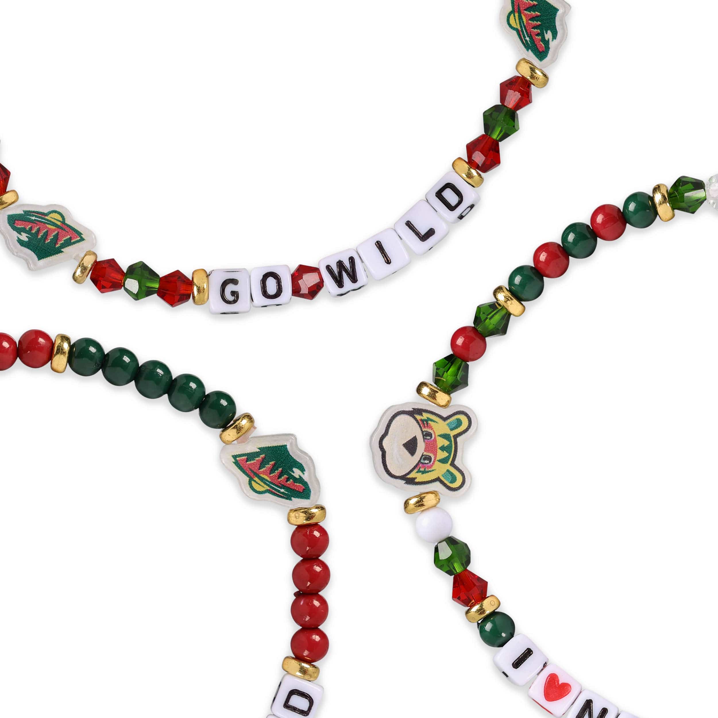 Minnesota Wild NHL 3 Pack Friendship Bracelet - Image 2