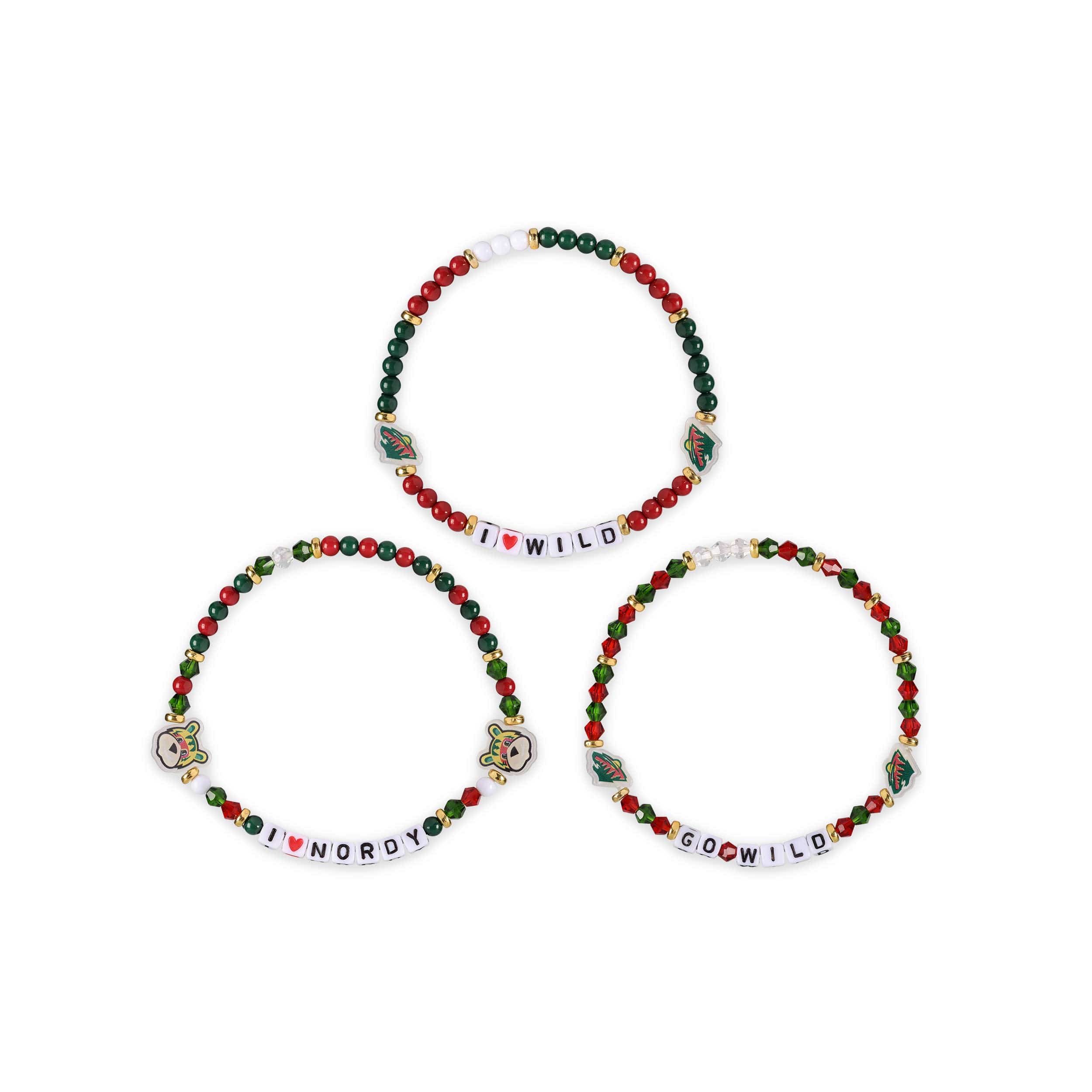 Minnesota Wild NHL 3 Pack Friendship Bracelet - Image 3