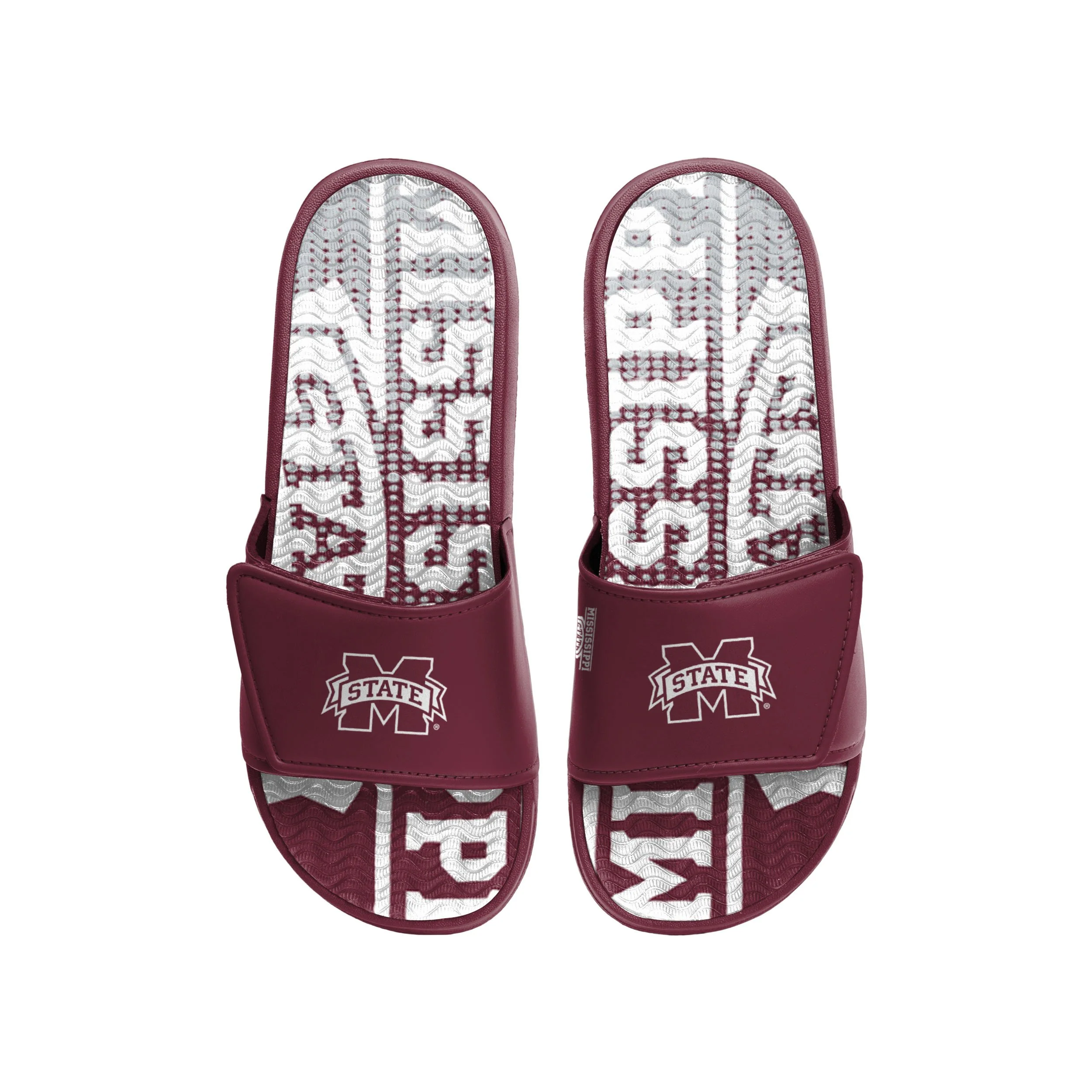 Mississippi State Bulldogs NCAA Mens Gradient Wordmark Gel Slide - Image 2