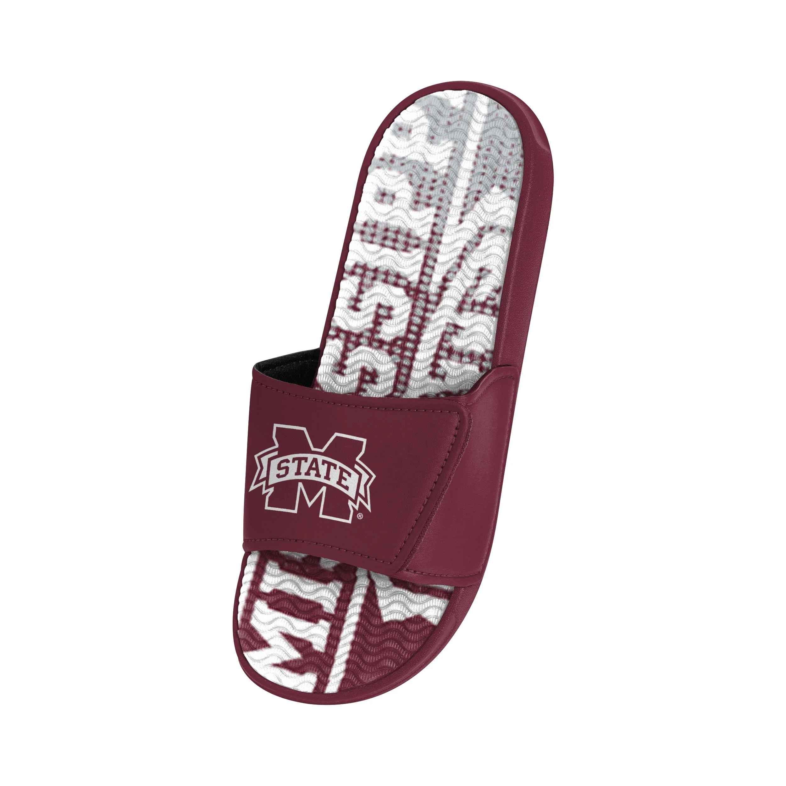 Mississippi State Bulldogs NCAA Mens Gradient Wordmark Gel Slide - Image 3