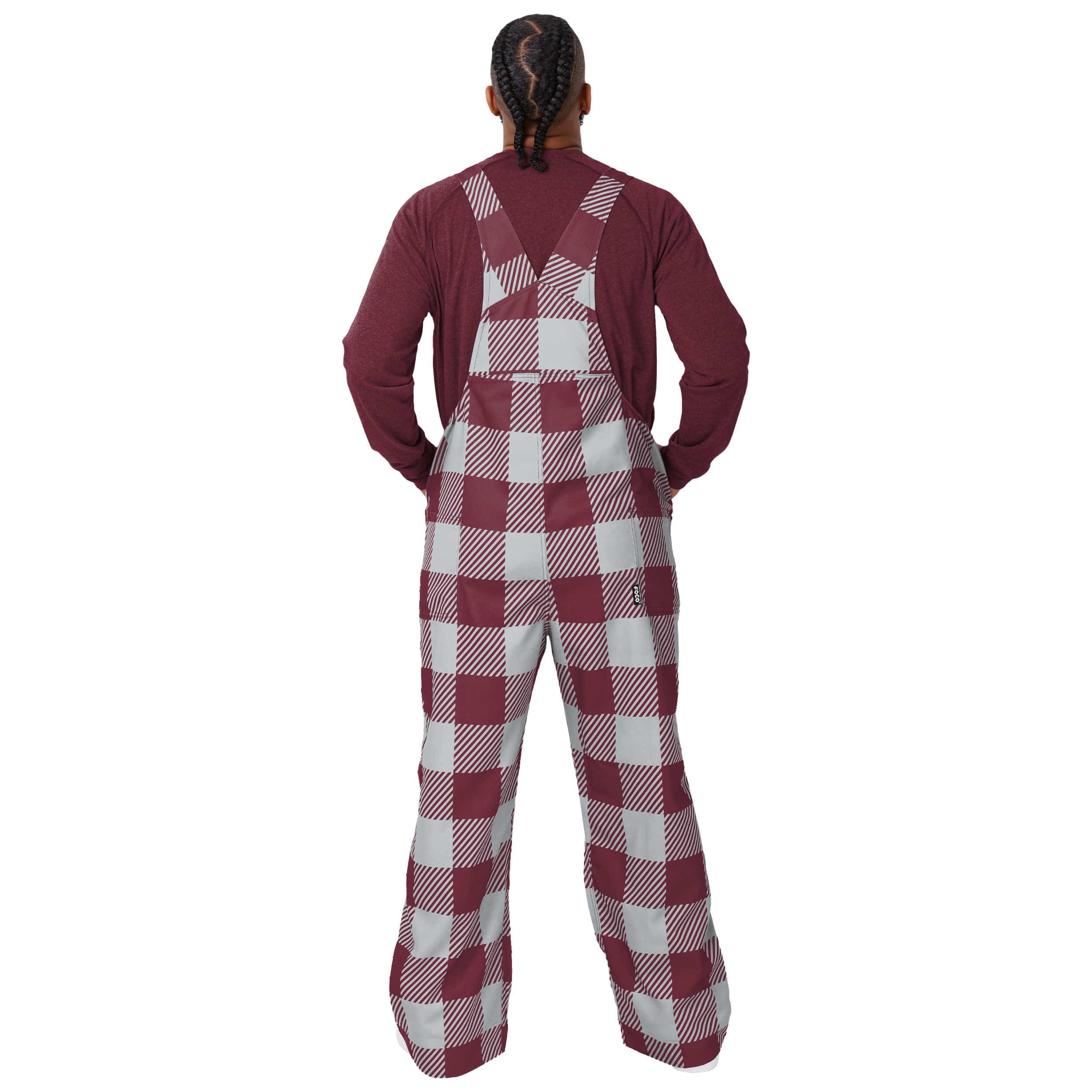 Mississippi State Bulldogs NCAA Mens Plaid Bib Overalls - Image 2