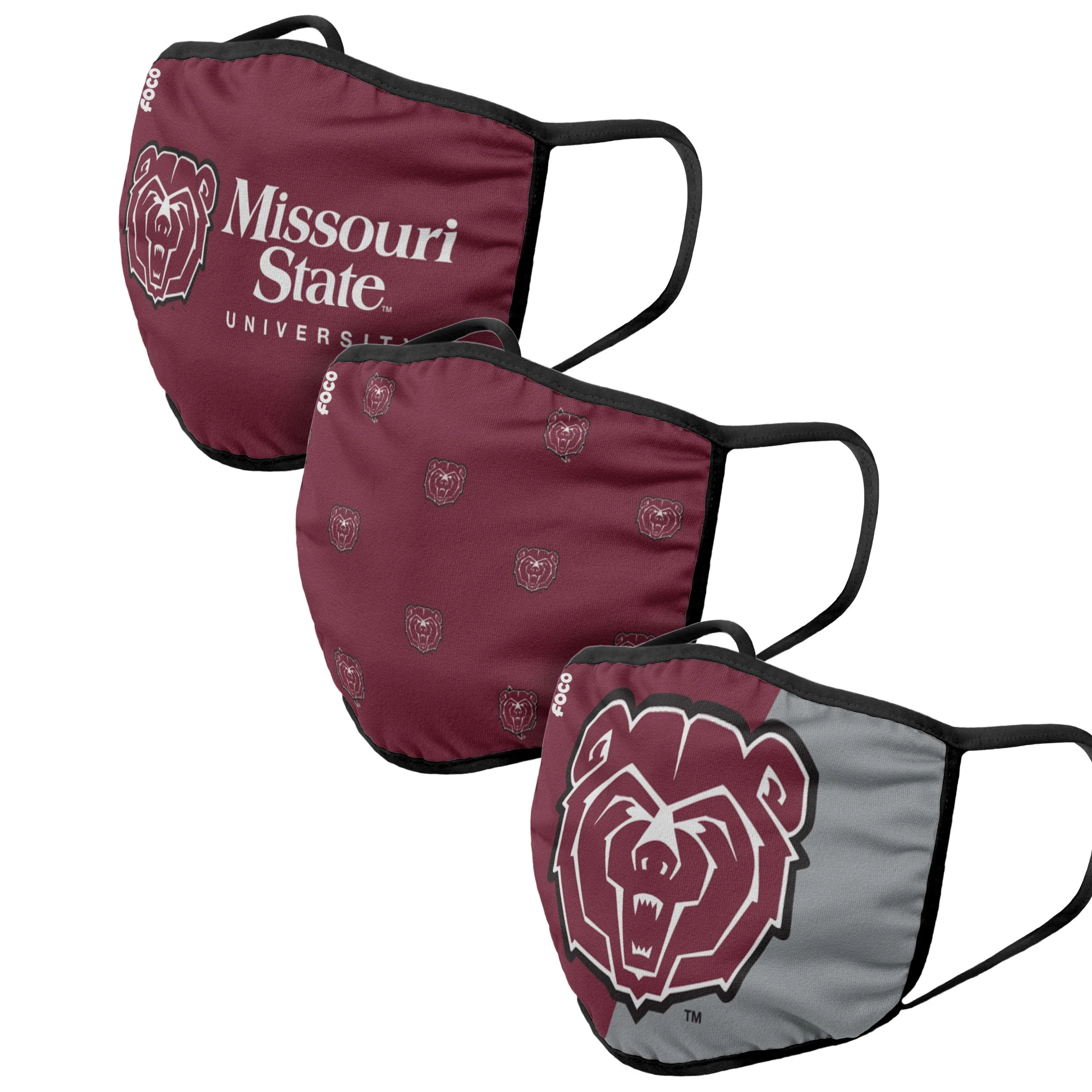 Missouri State Bears NCAA 3 Pack Face Cover