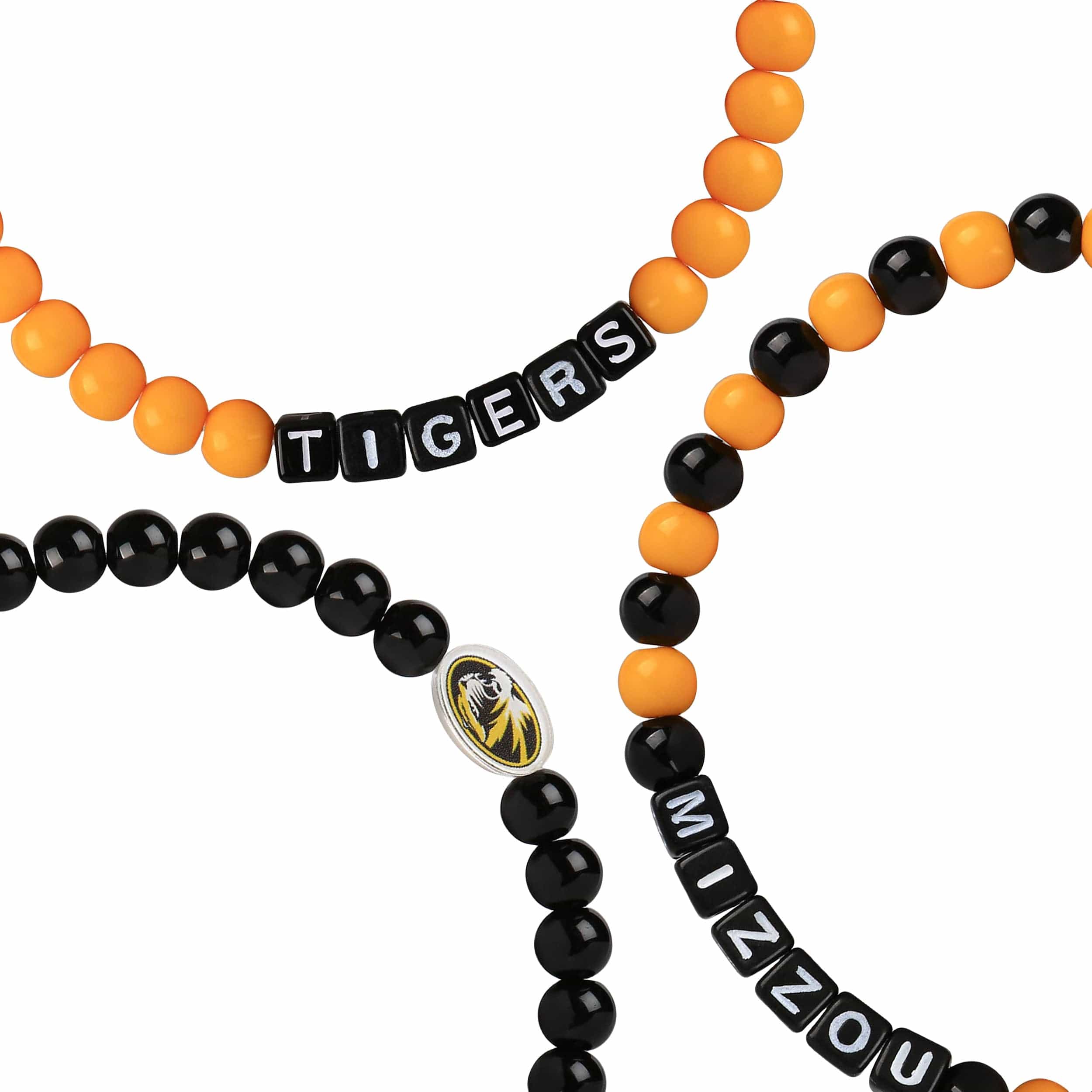 Missouri Tigers NCAA 3 Pack Beaded Friendship Bracelet - Image 2