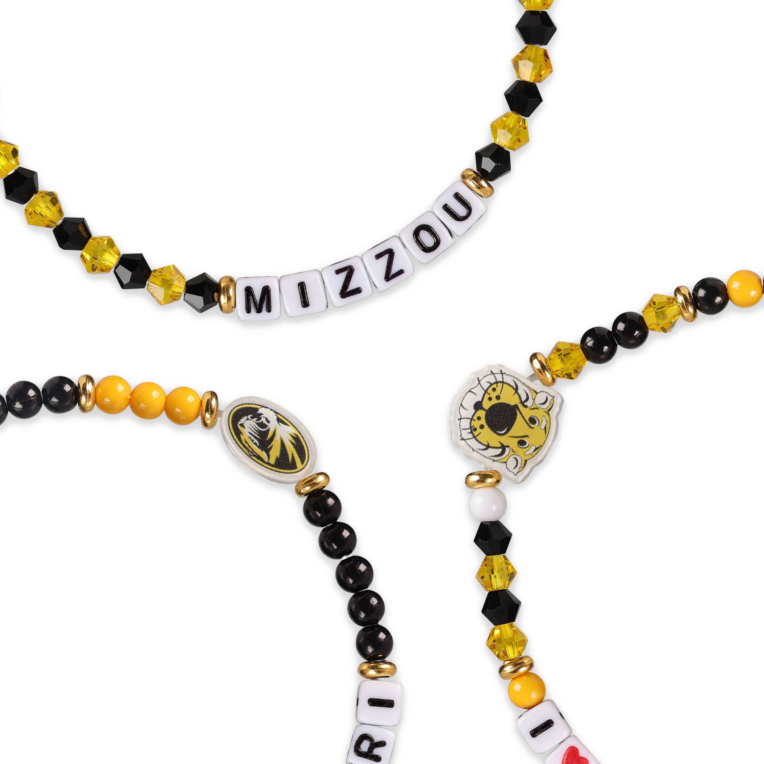 Missouri Tigers NCAA 3 Pack Friendship Bracelet - Image 2