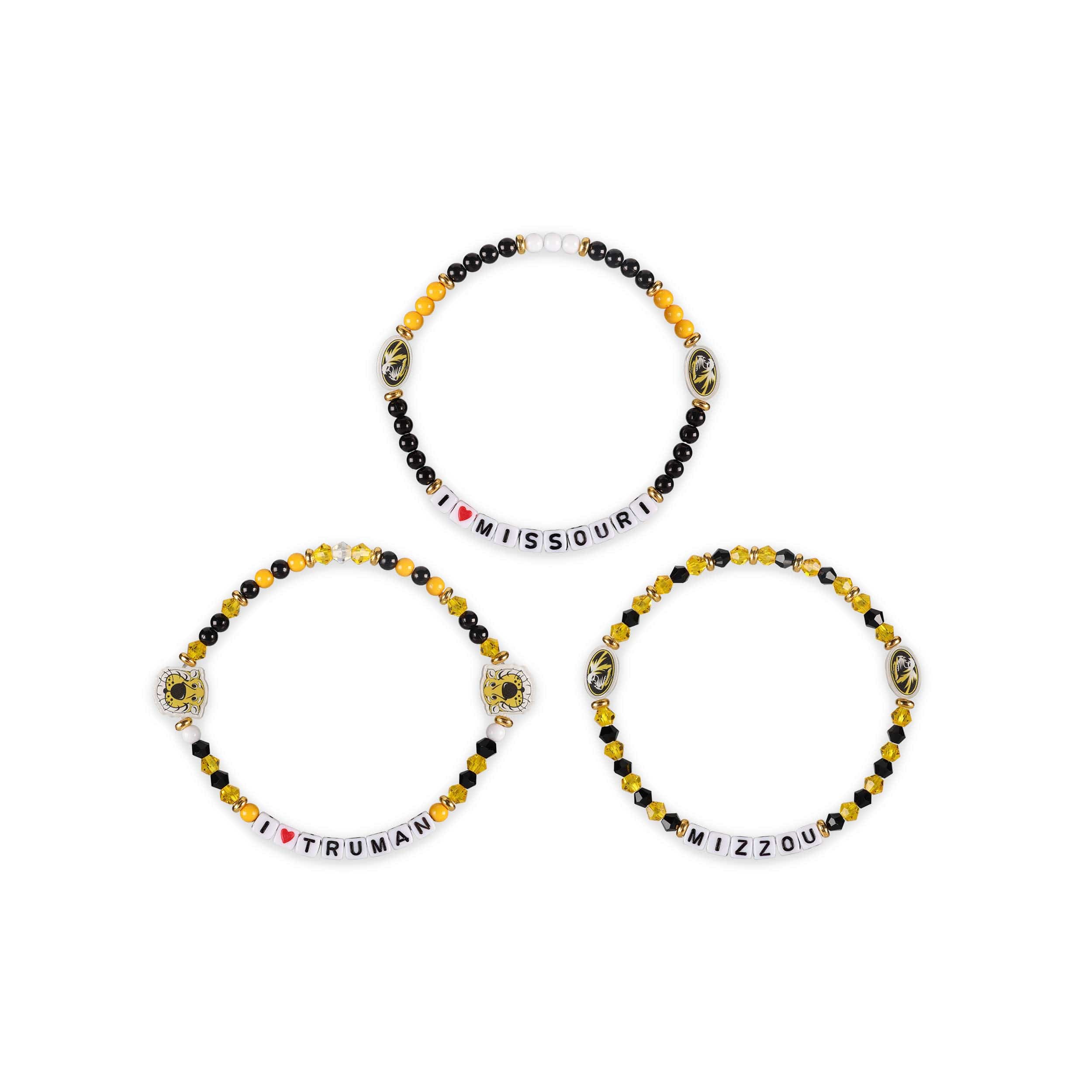 Missouri Tigers NCAA 3 Pack Friendship Bracelet - Image 3