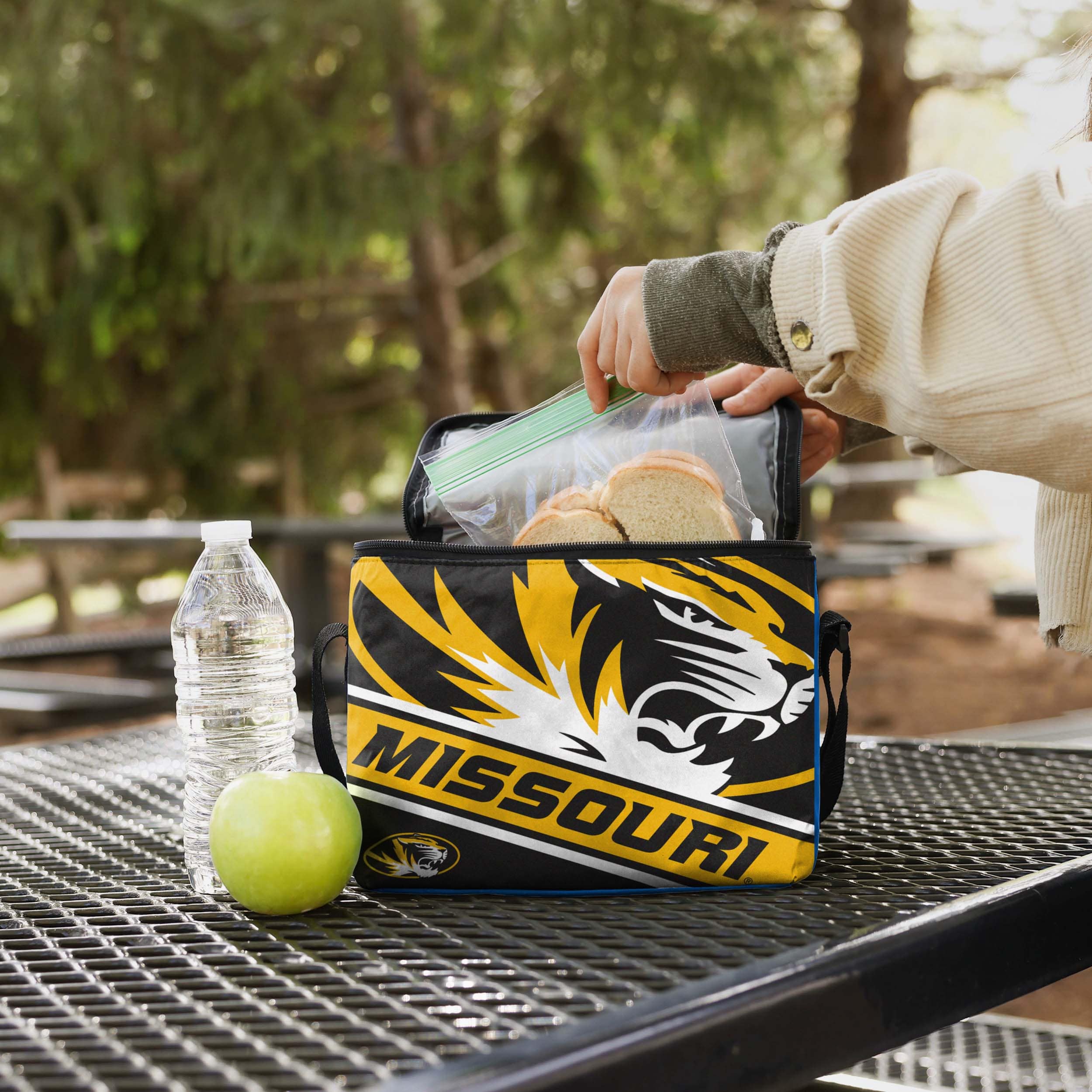 Missouri Tigers NCAA Big Logo Stripe 6 Pack Cooler - Image 3