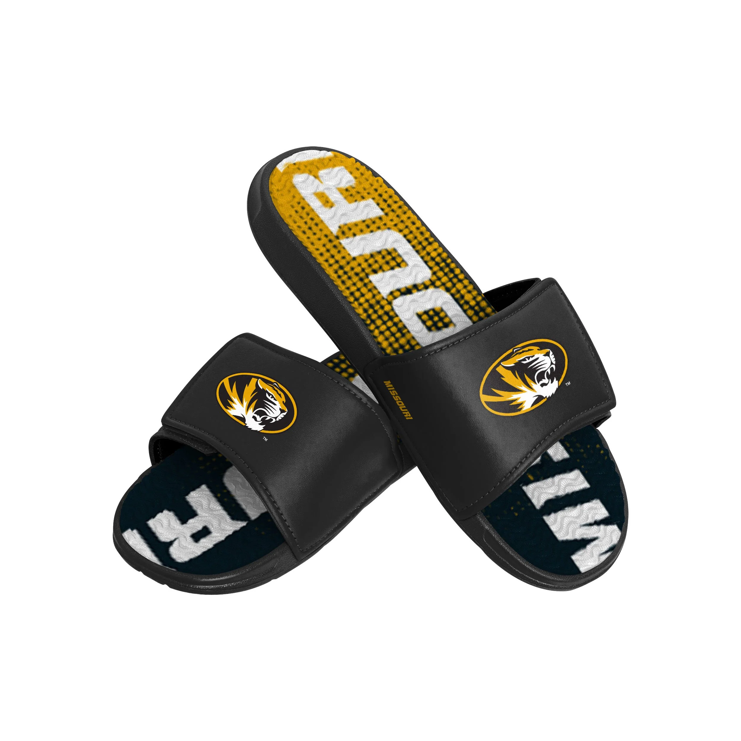 Missouri Tigers NCAA Mens Gradient Wordmark Gel Slide