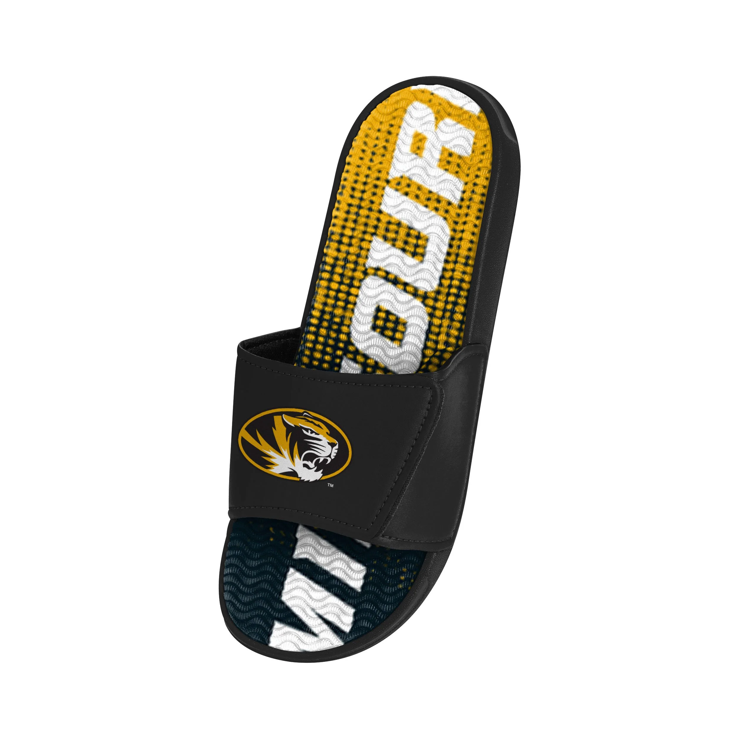 Missouri Tigers NCAA Mens Gradient Wordmark Gel Slide - Image 3