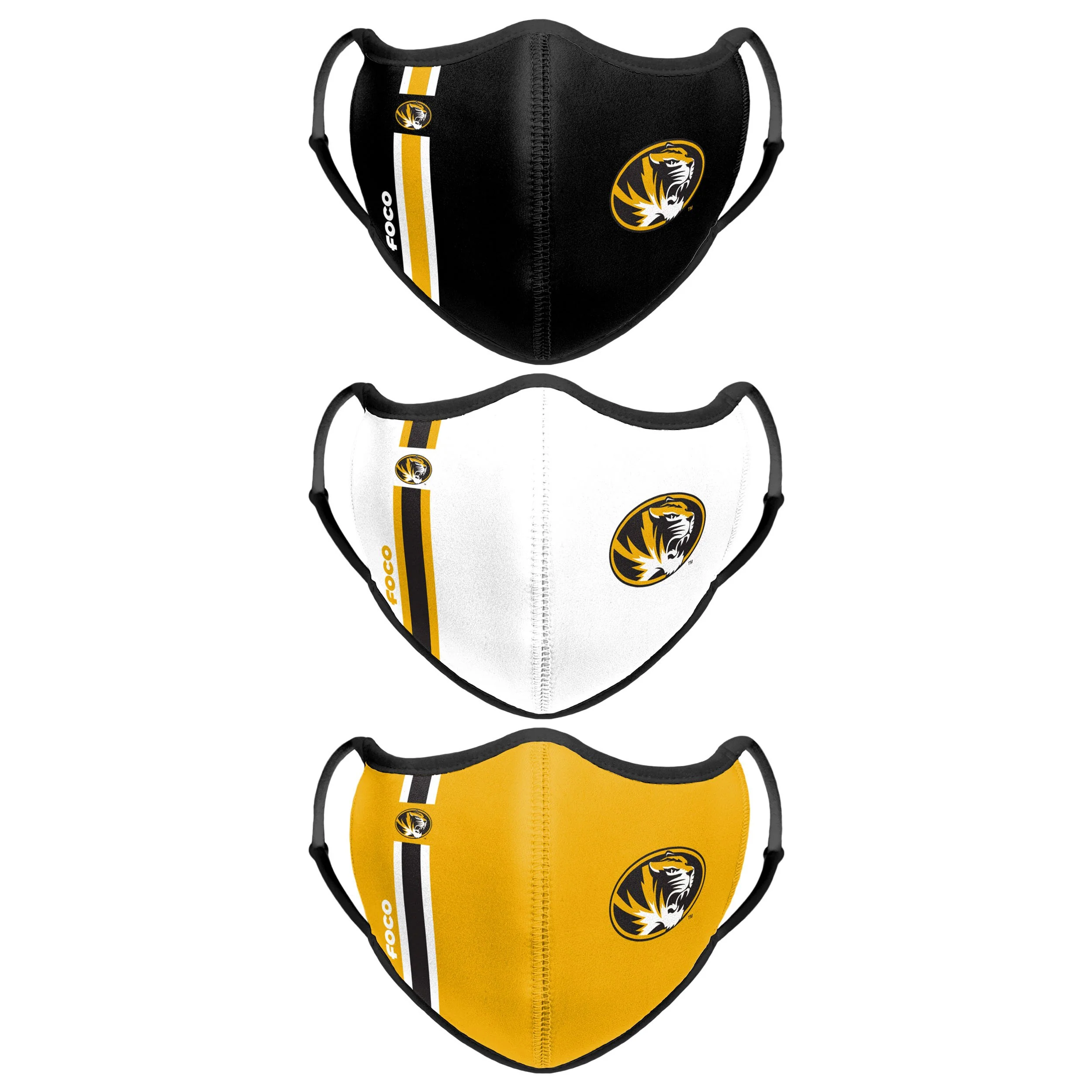 Missouri Tigers NCAA Sport 3 Pack Face Cover