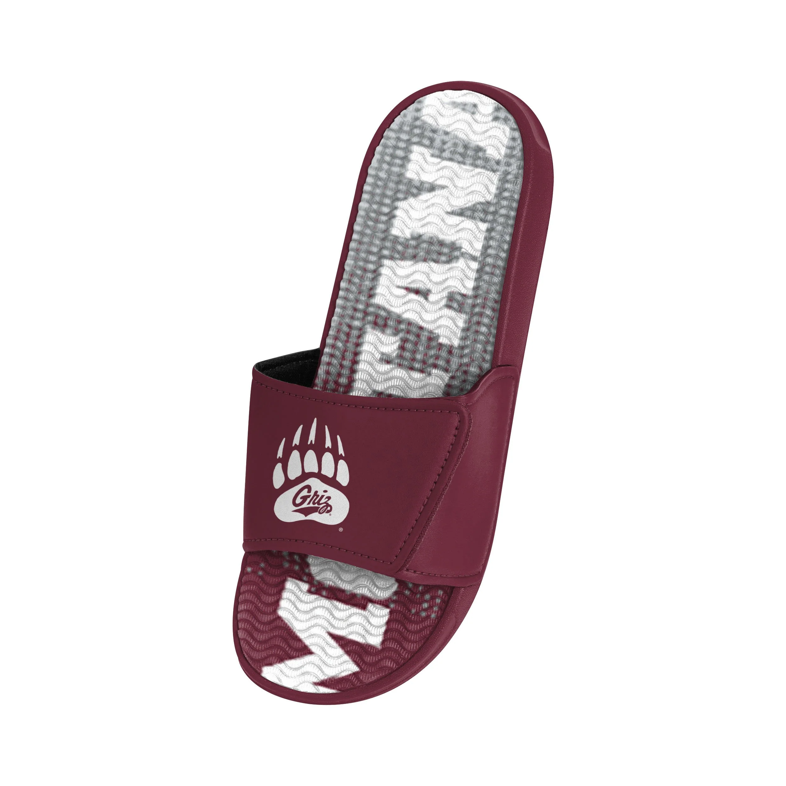 Montana Grizzlies NCAA Mens Gradient Wordmark Gel Slide - Image 3