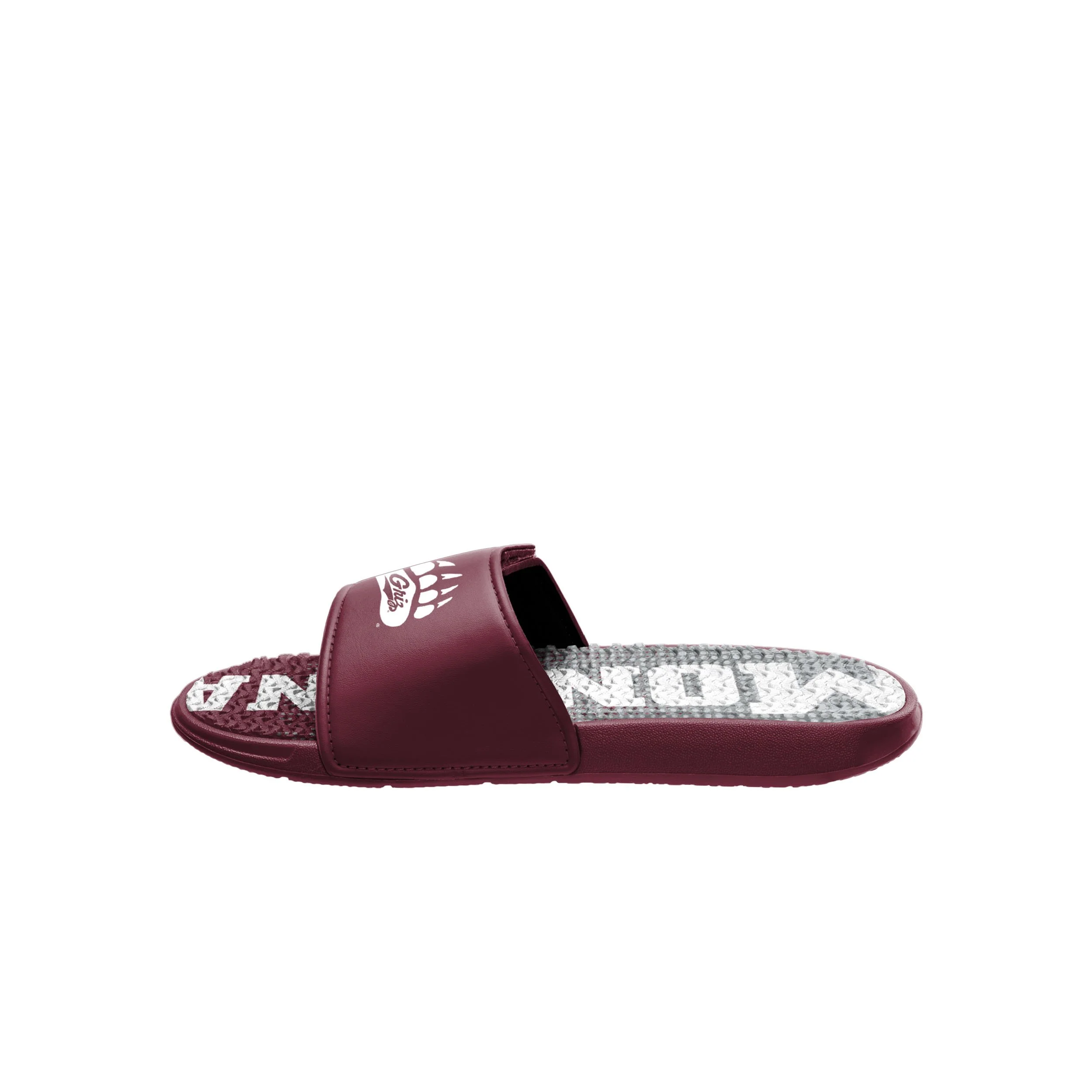 Montana Grizzlies NCAA Mens Gradient Wordmark Gel Slide - Image 4