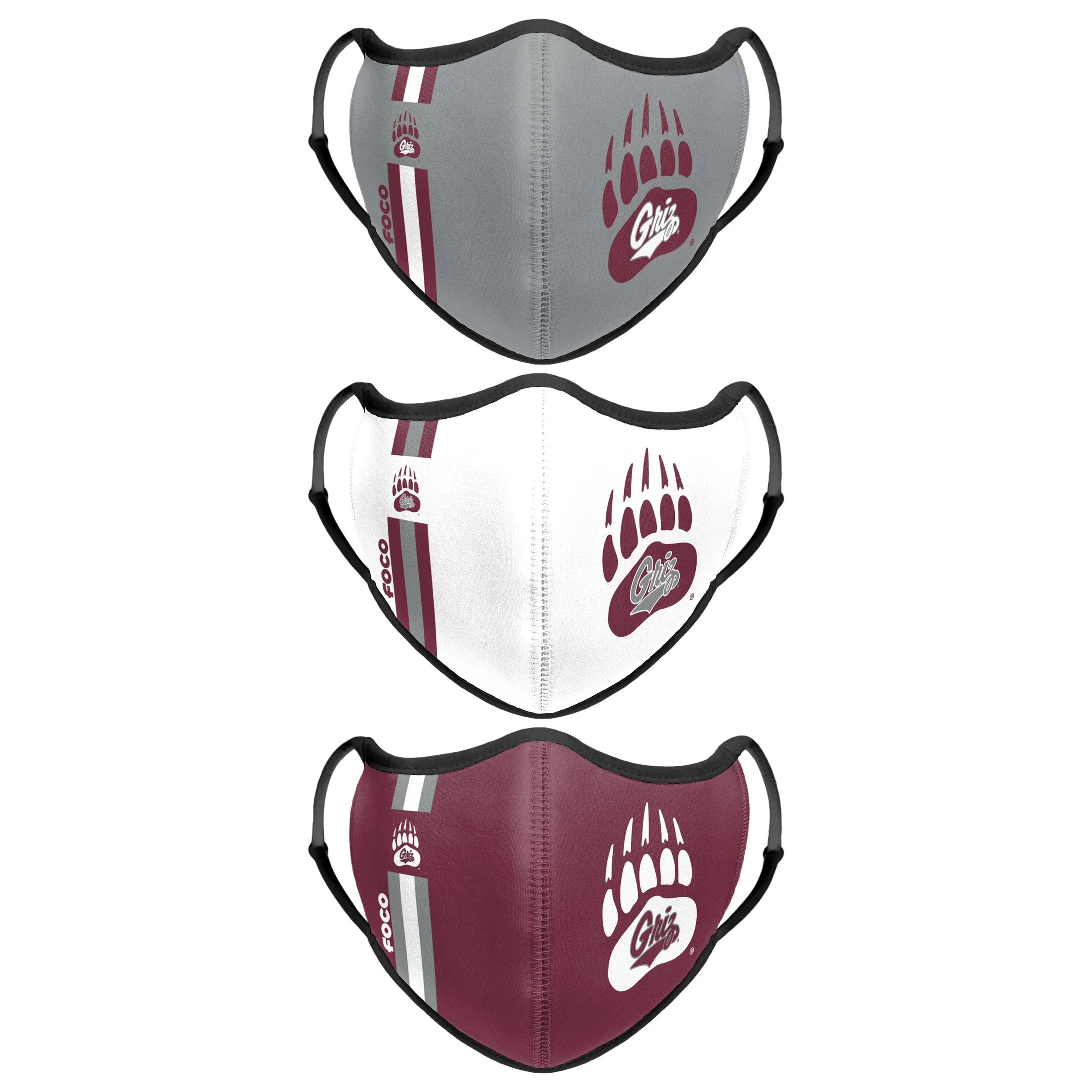 Montana Grizzlies NCAA Sport 3 Pack Face Cover