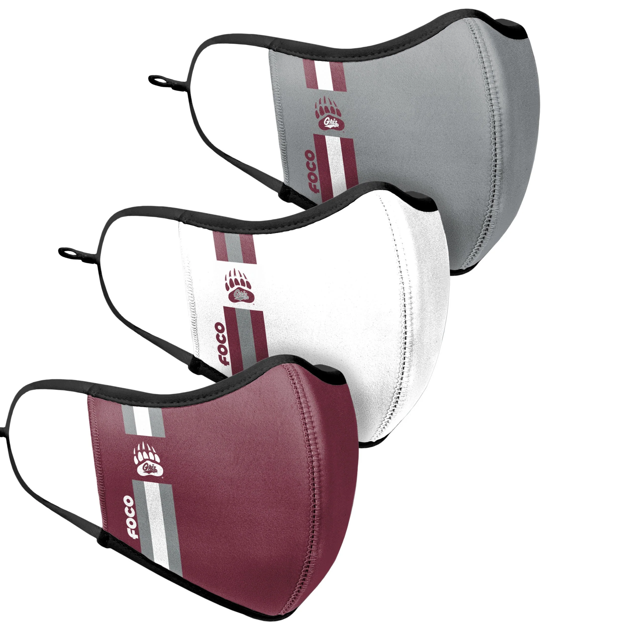 Montana Grizzlies NCAA Sport 3 Pack Face Cover - Image 3