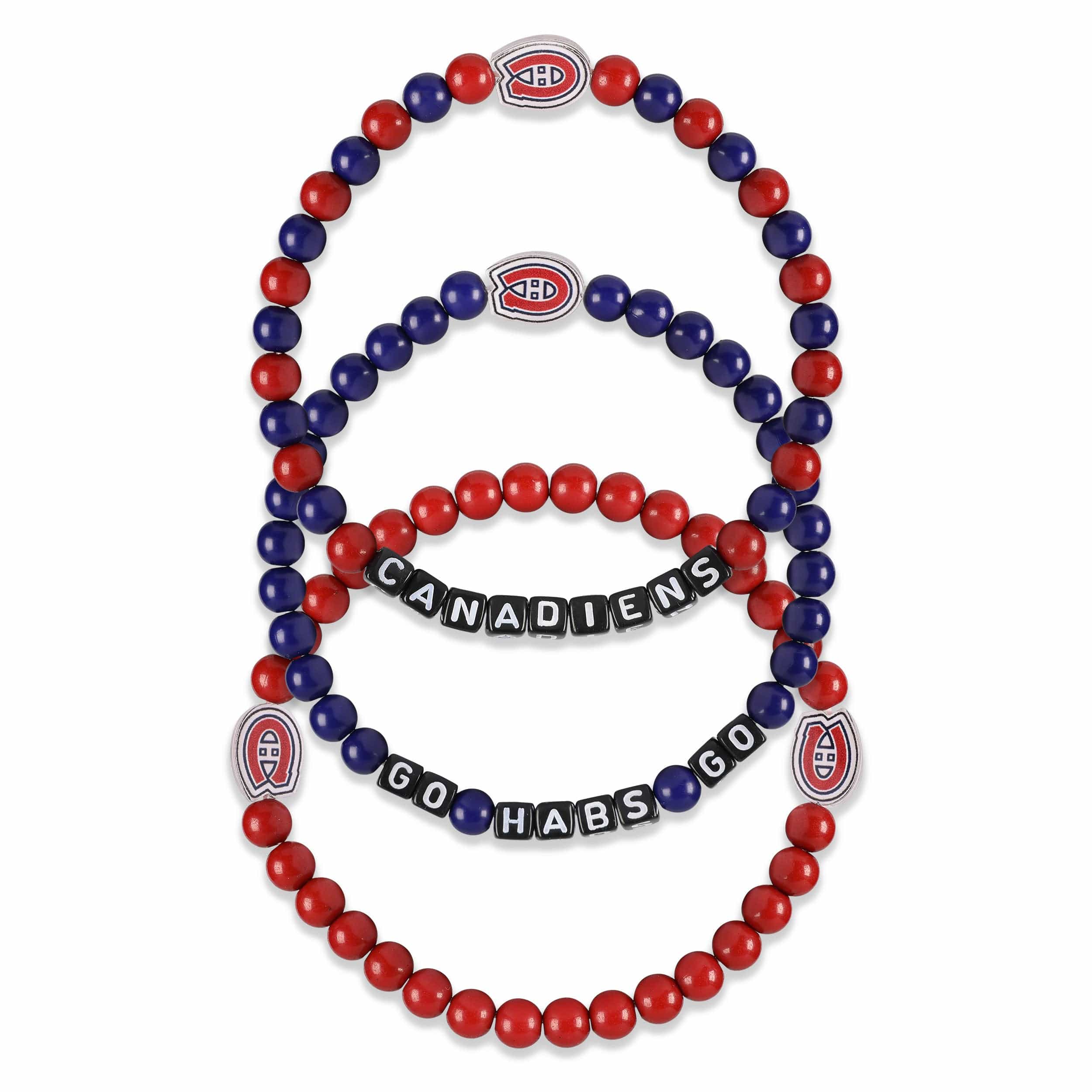 Montreal Canadiens NHL 3 Pack Beaded Friendship Bracelet