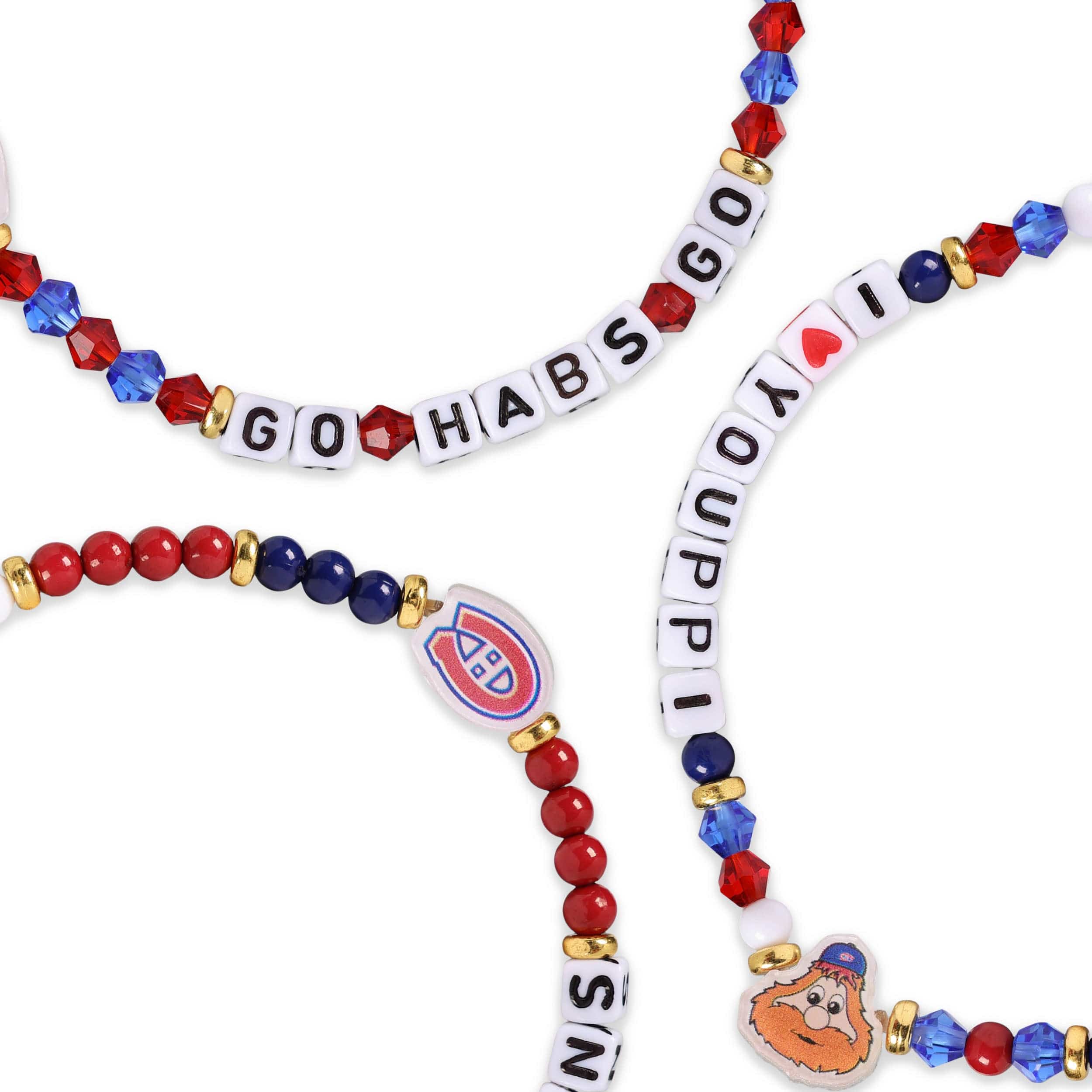 Montreal Canadiens NHL 3 Pack Friendship Bracelet - Image 2