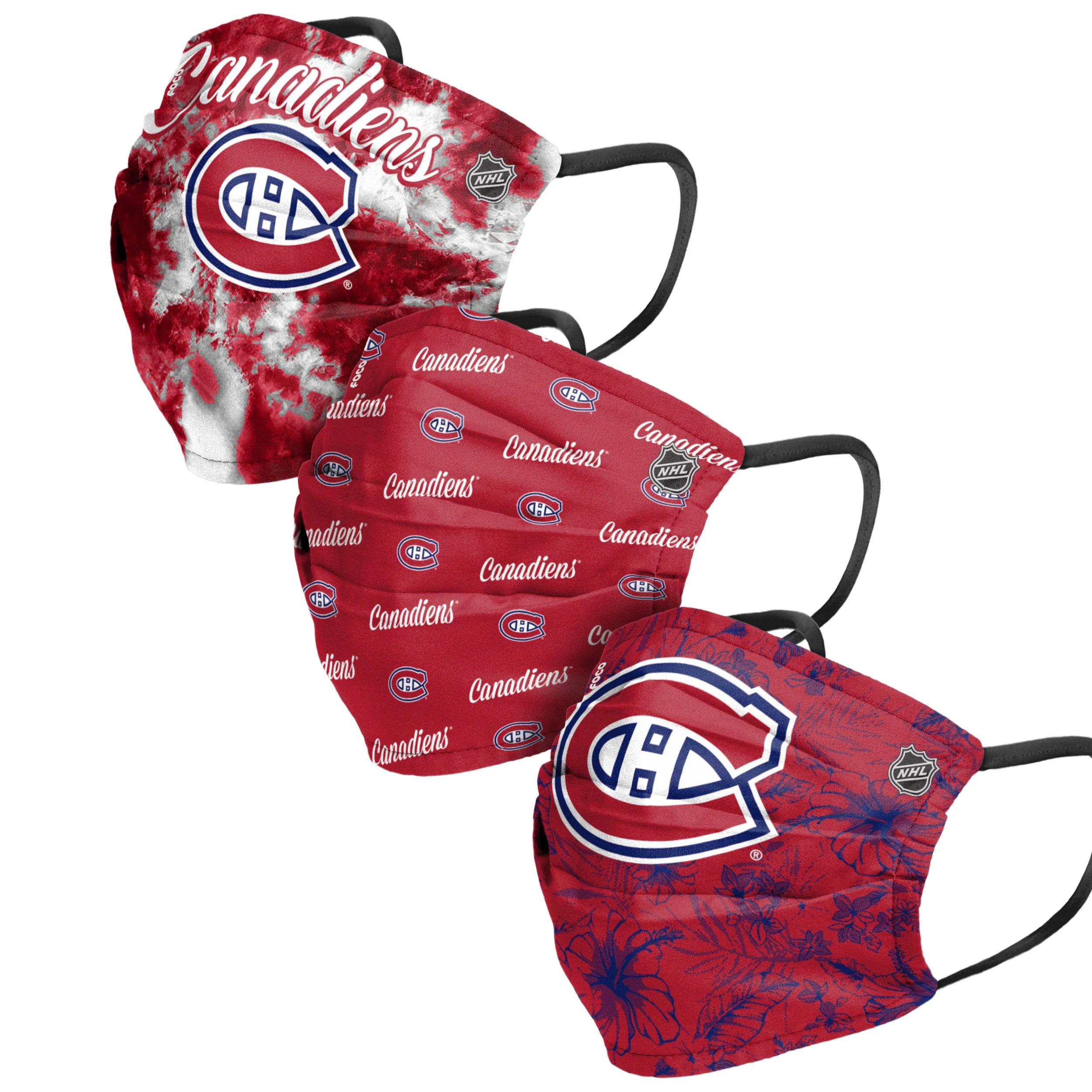 Montreal Canadiens NHL Womens Matchday 3 Pack Face Cover