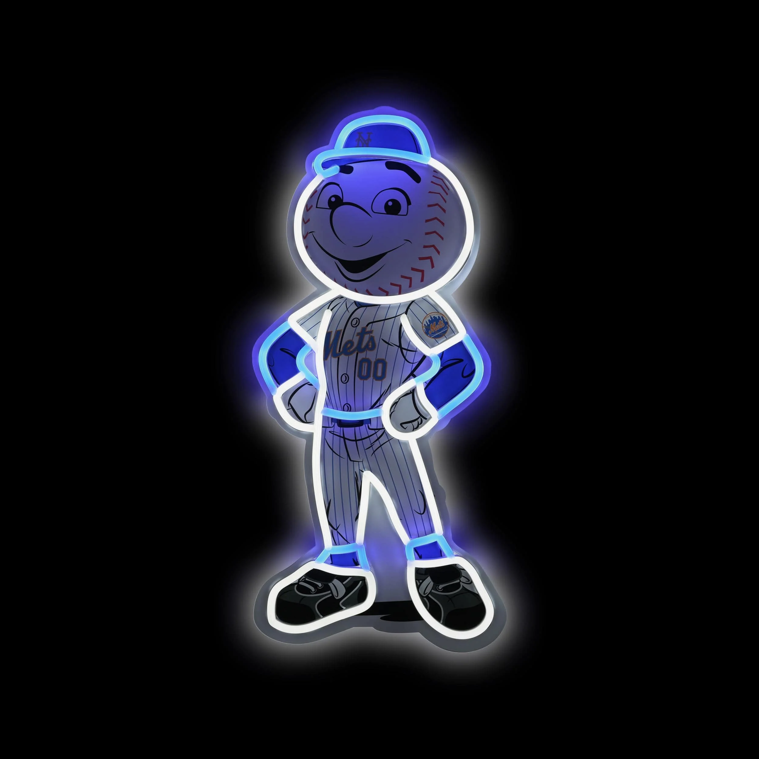 Mr Met New York Mets MLB LED Neon Light Up Mascot Sign - Image 2