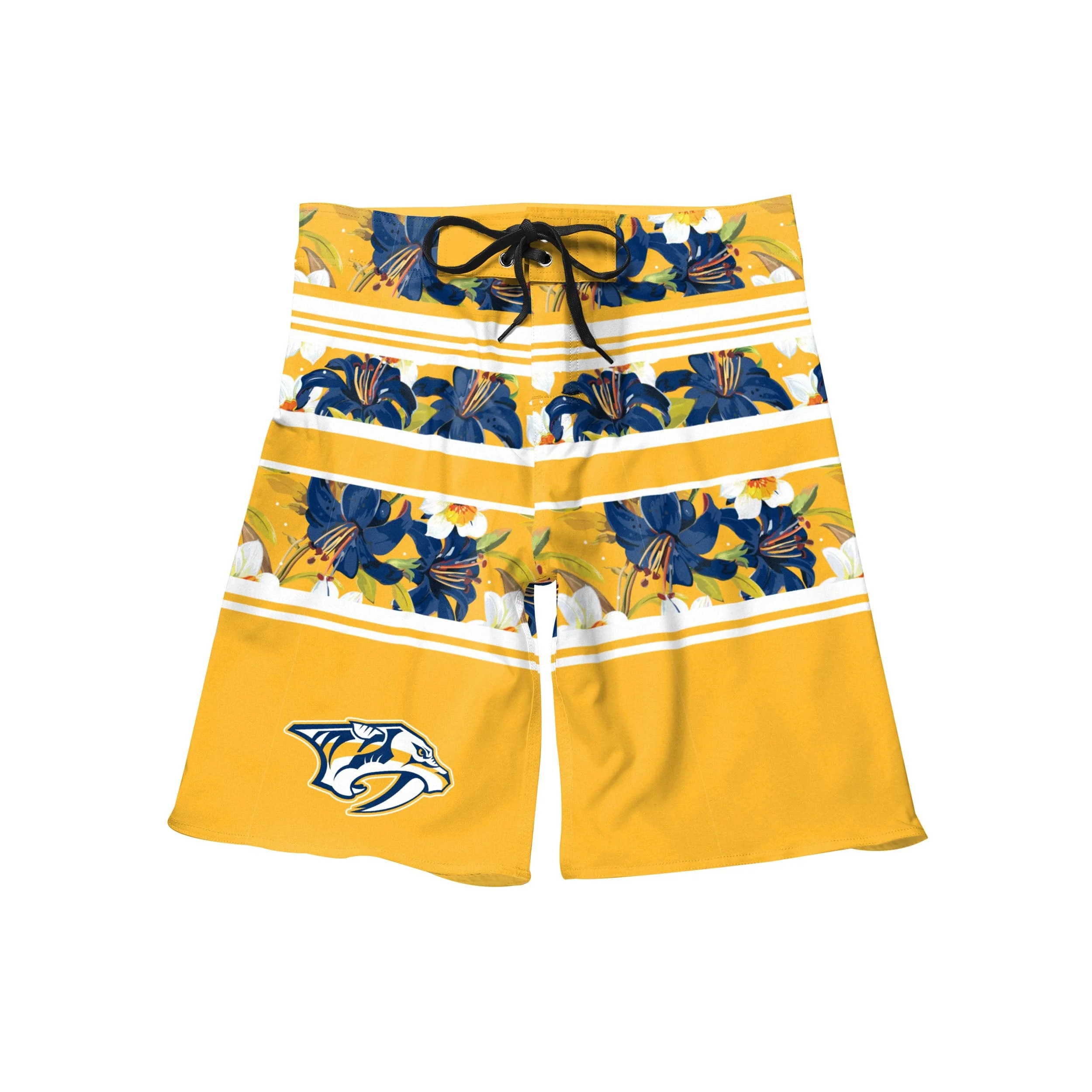 Nashville Predators Mens NHL Floral Stripe Boardshorts - Image 5