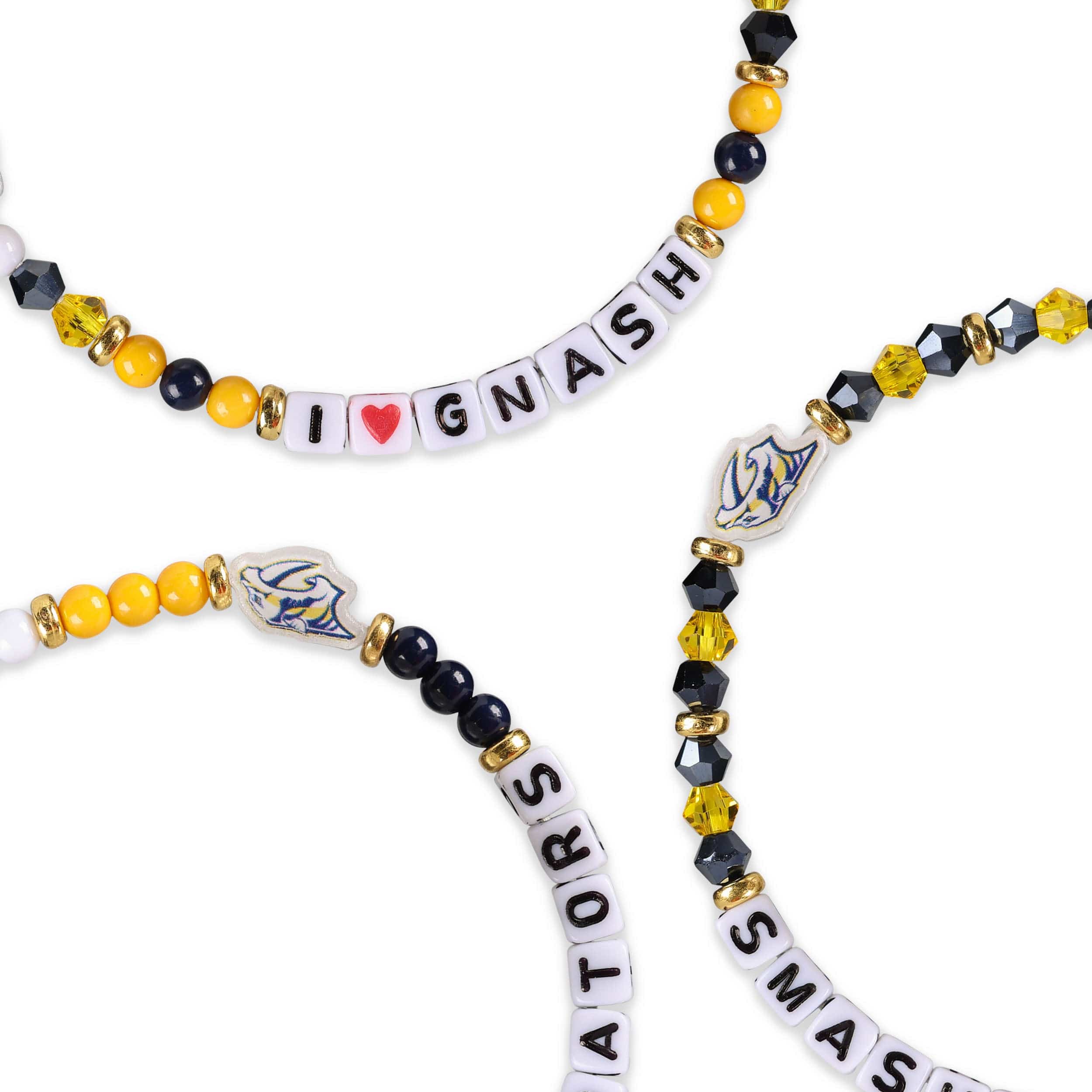 Nashville Predators NHL 3 Pack Friendship Bracelet - Image 2