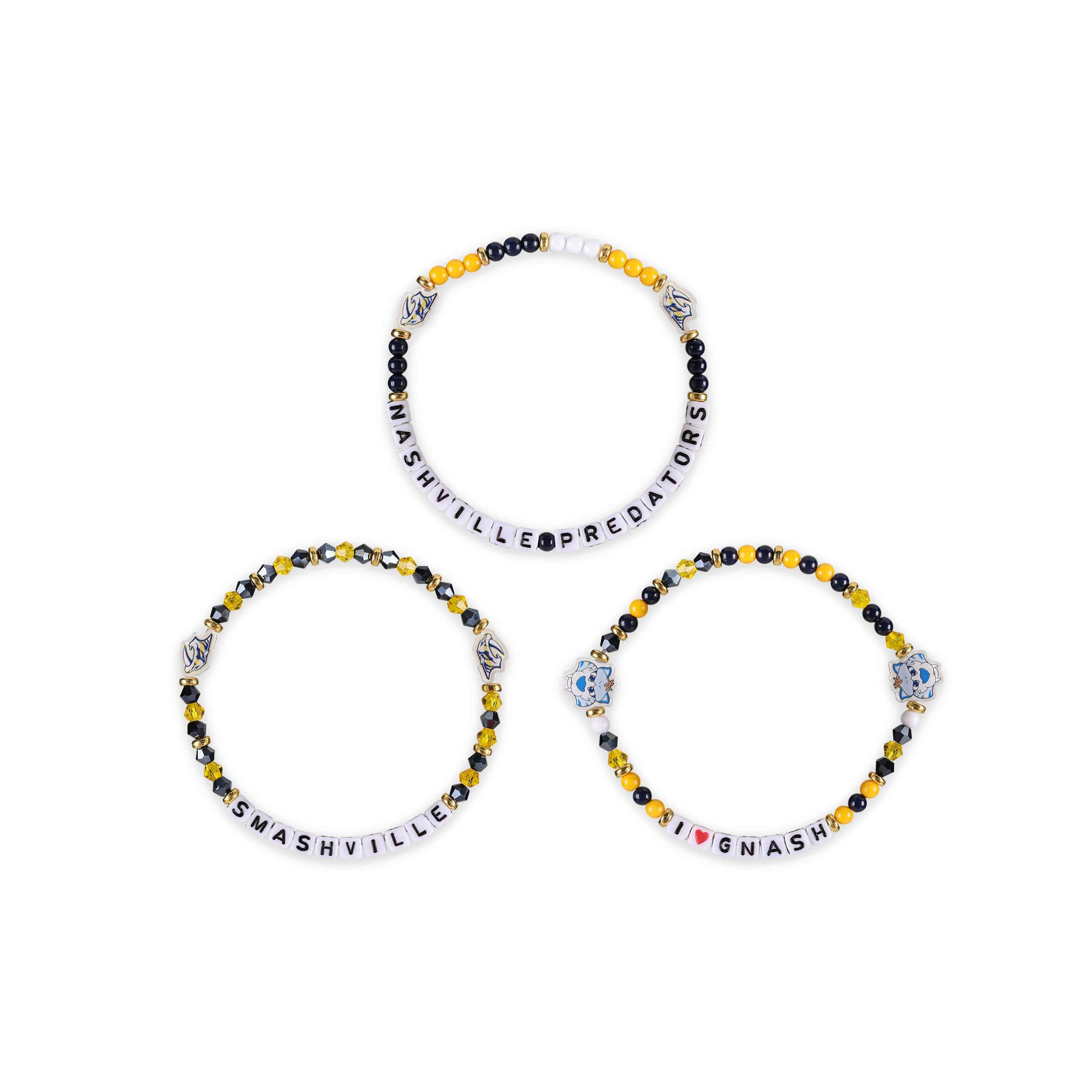 Nashville Predators NHL 3 Pack Friendship Bracelet - Image 3