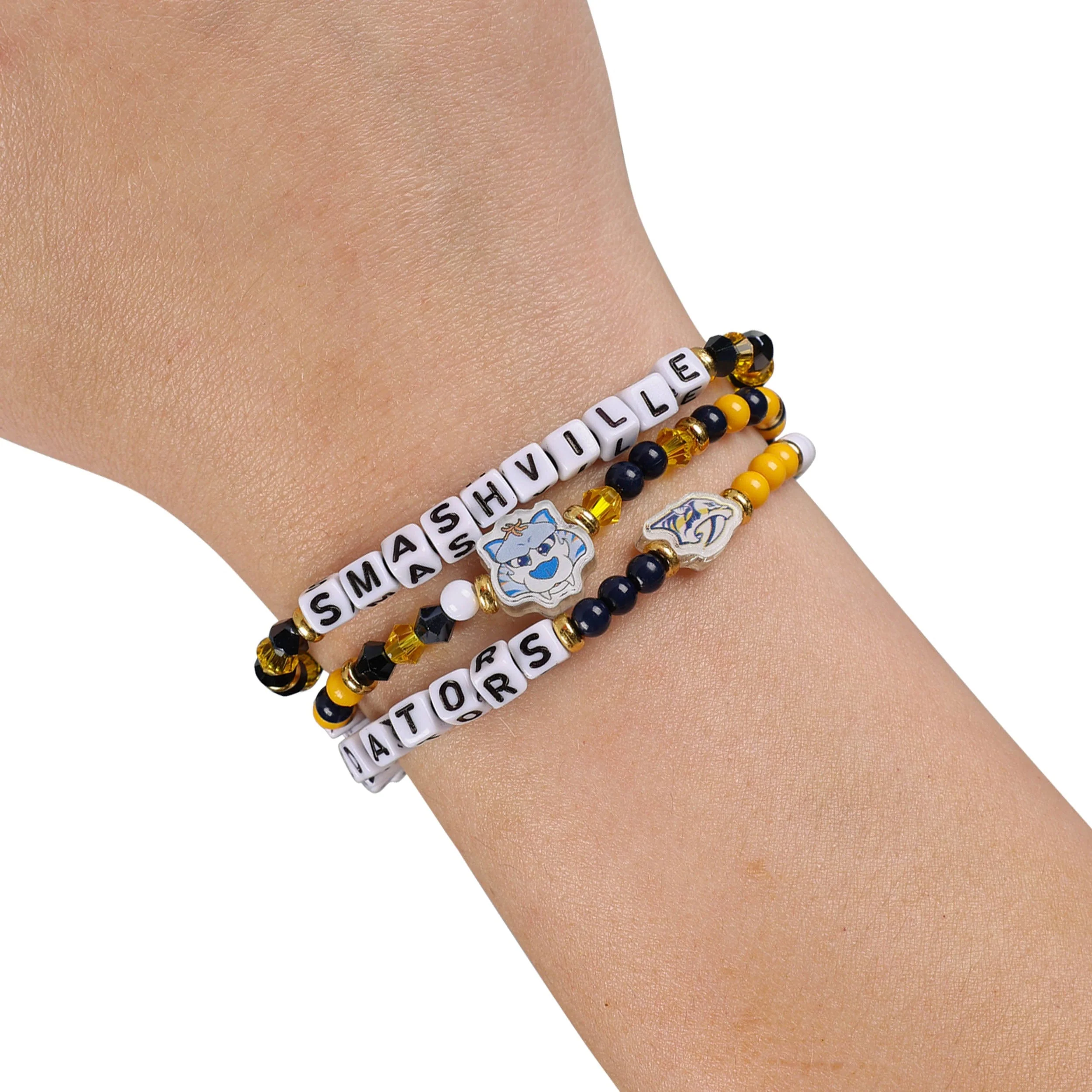 Nashville Predators NHL 3 Pack Friendship Bracelet - Image 4