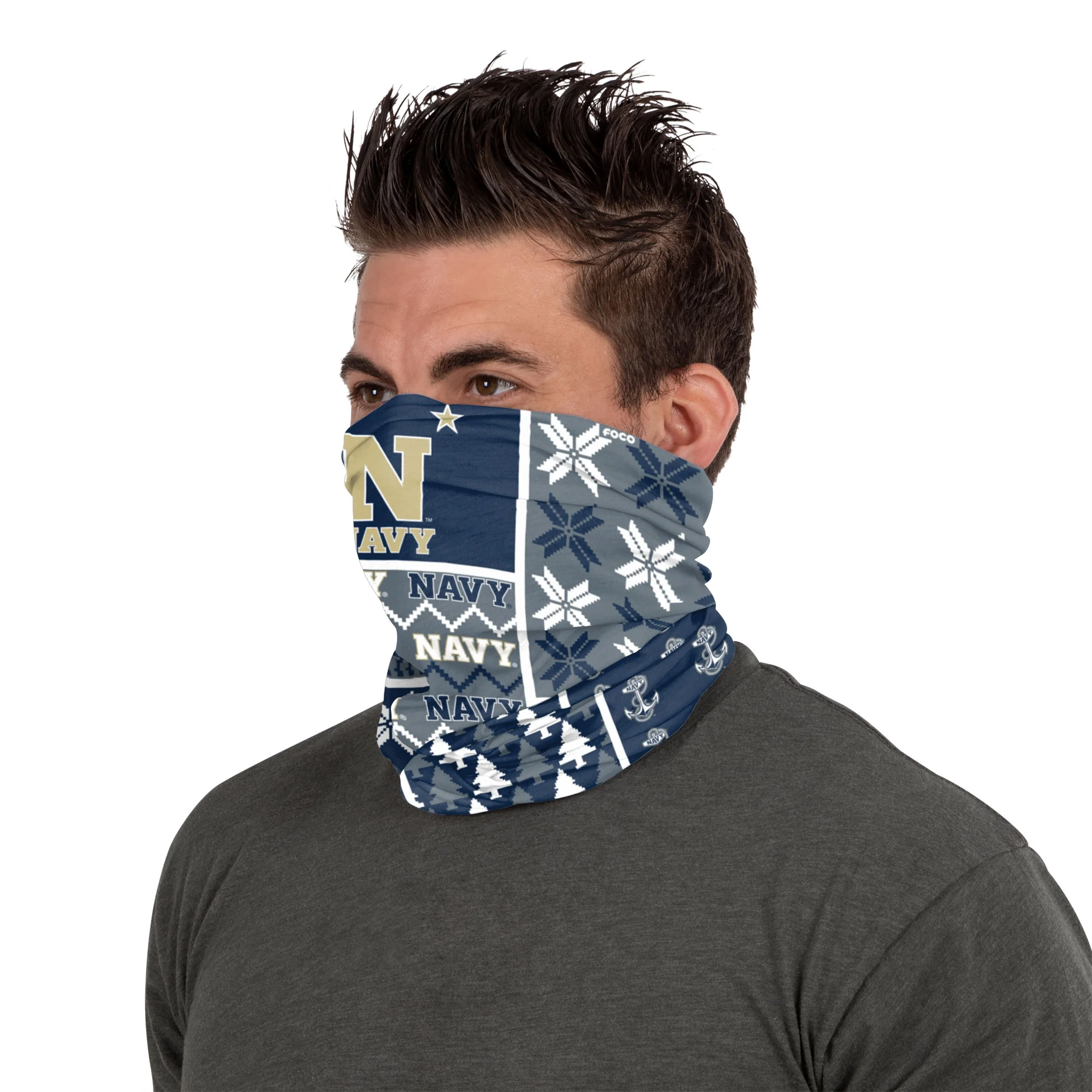 Navy Midshipmen NCAA Busy Block Gaiter Scarf - Image 4