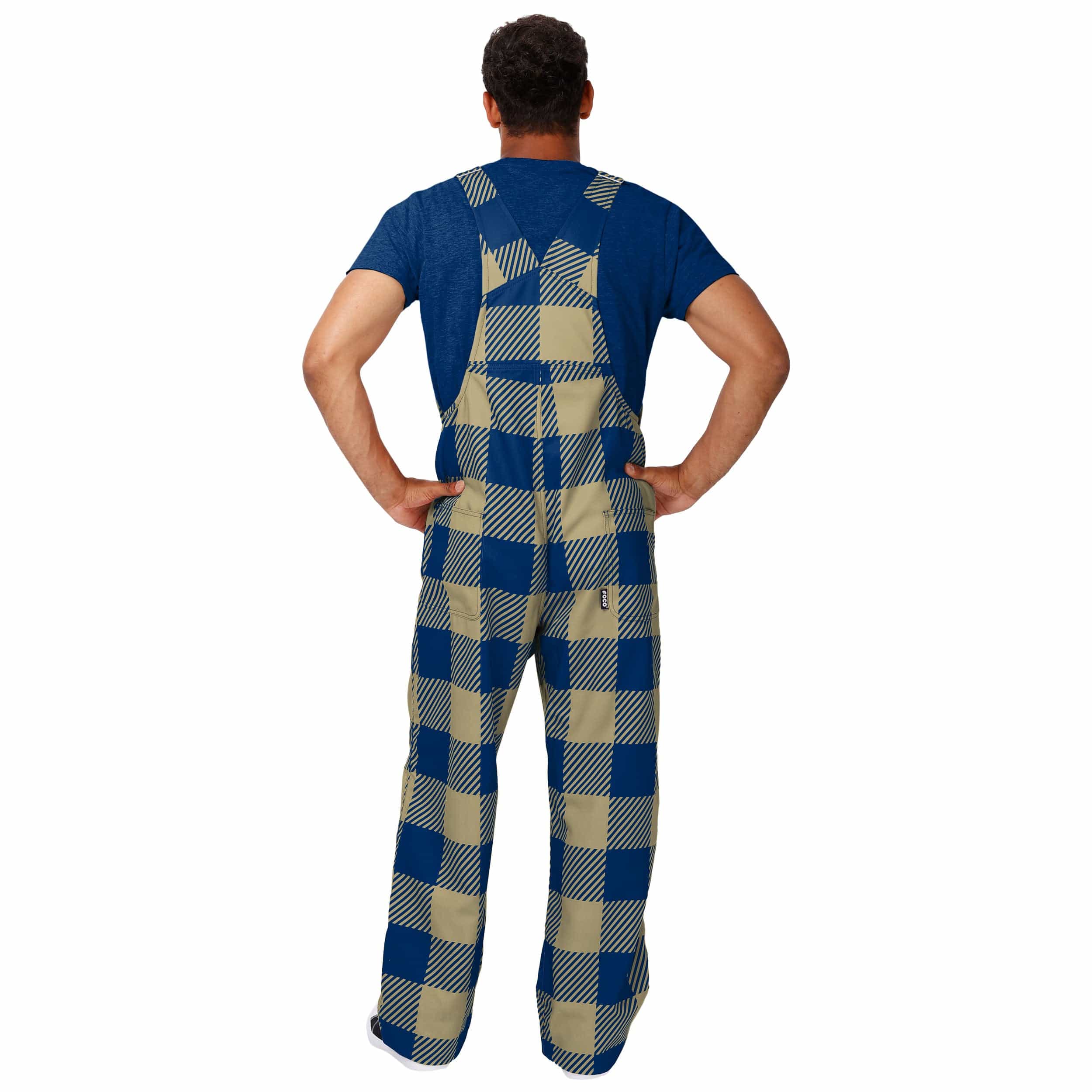 Navy Midshipmen NCAA Mens Plaid Bib Overalls - Image 2
