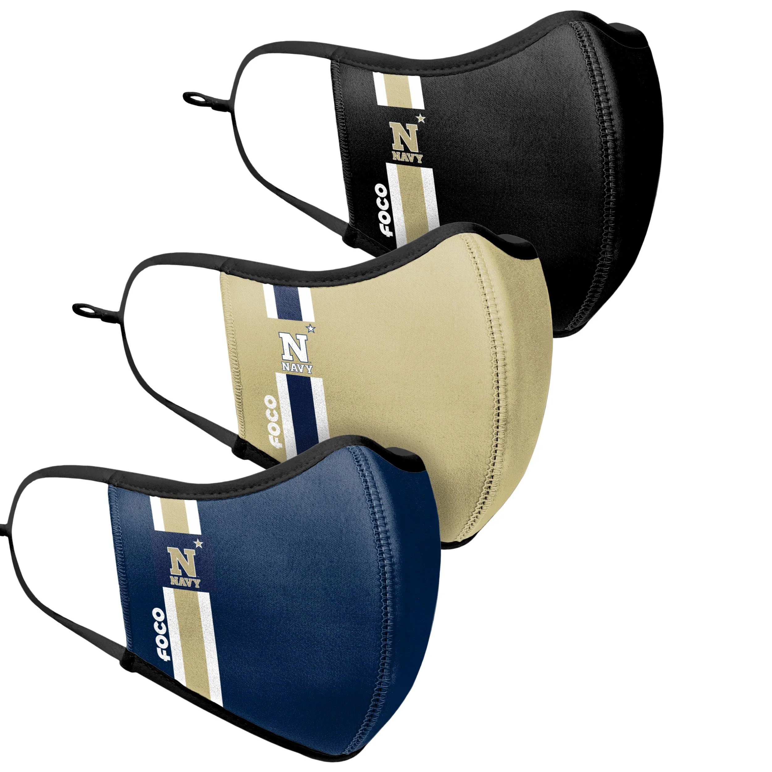 Navy Midshipmen NCAA Sport 3 Pack Face Cover - Image 3