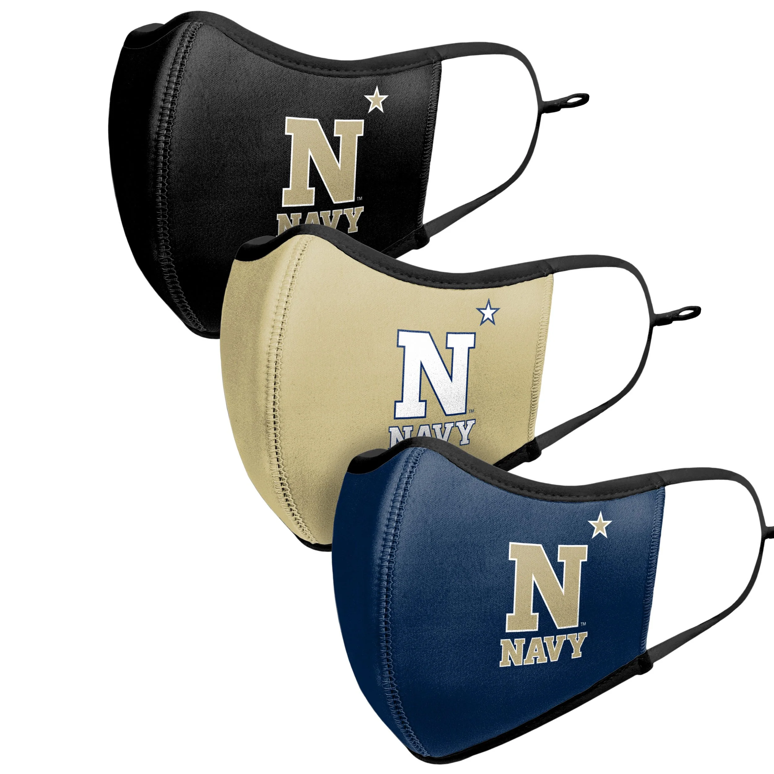 Navy Midshipmen NCAA Sport 3 Pack Face Cover - Image 4