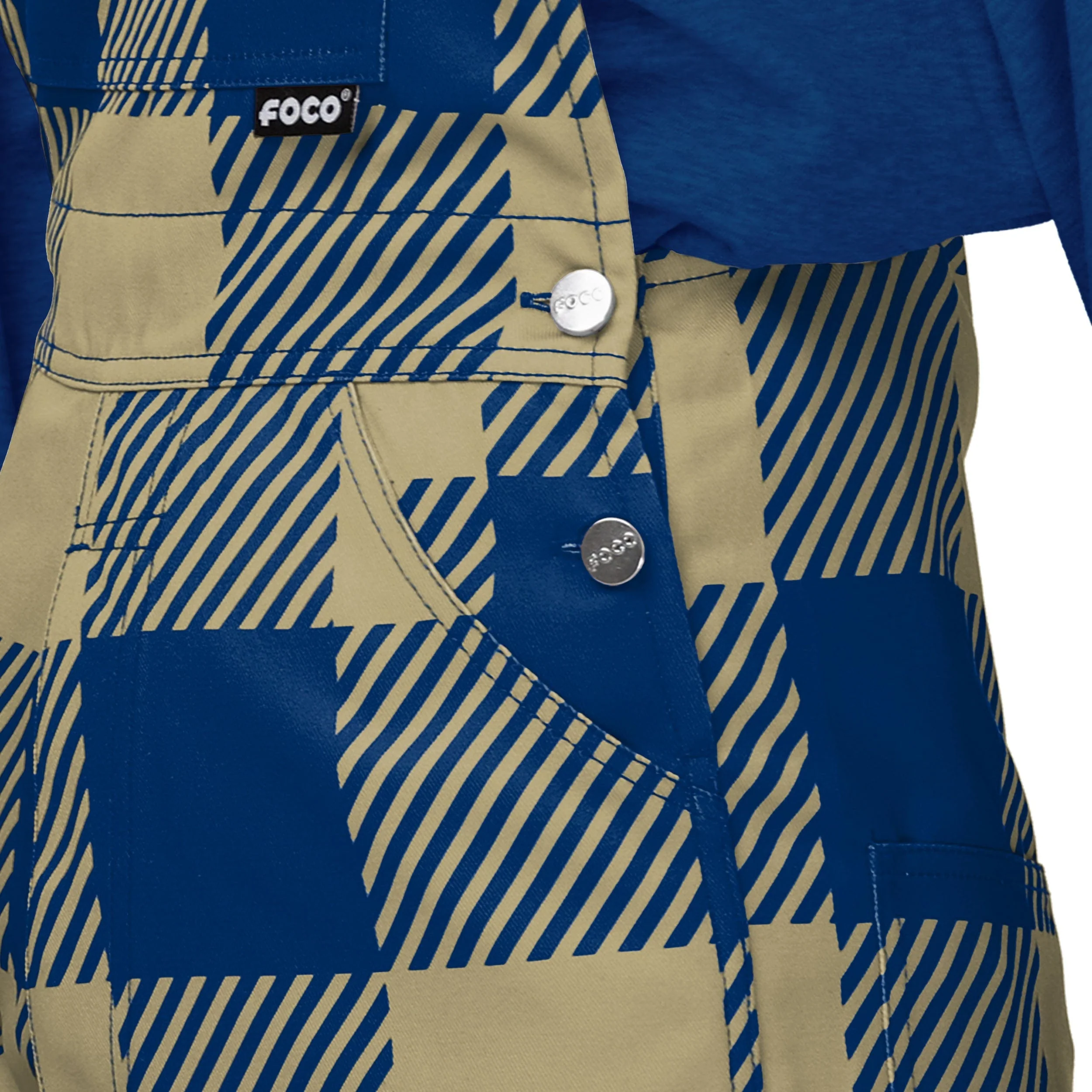 Navy Midshipmen NCAA Womens Plaid Bib Overalls - Image 5
