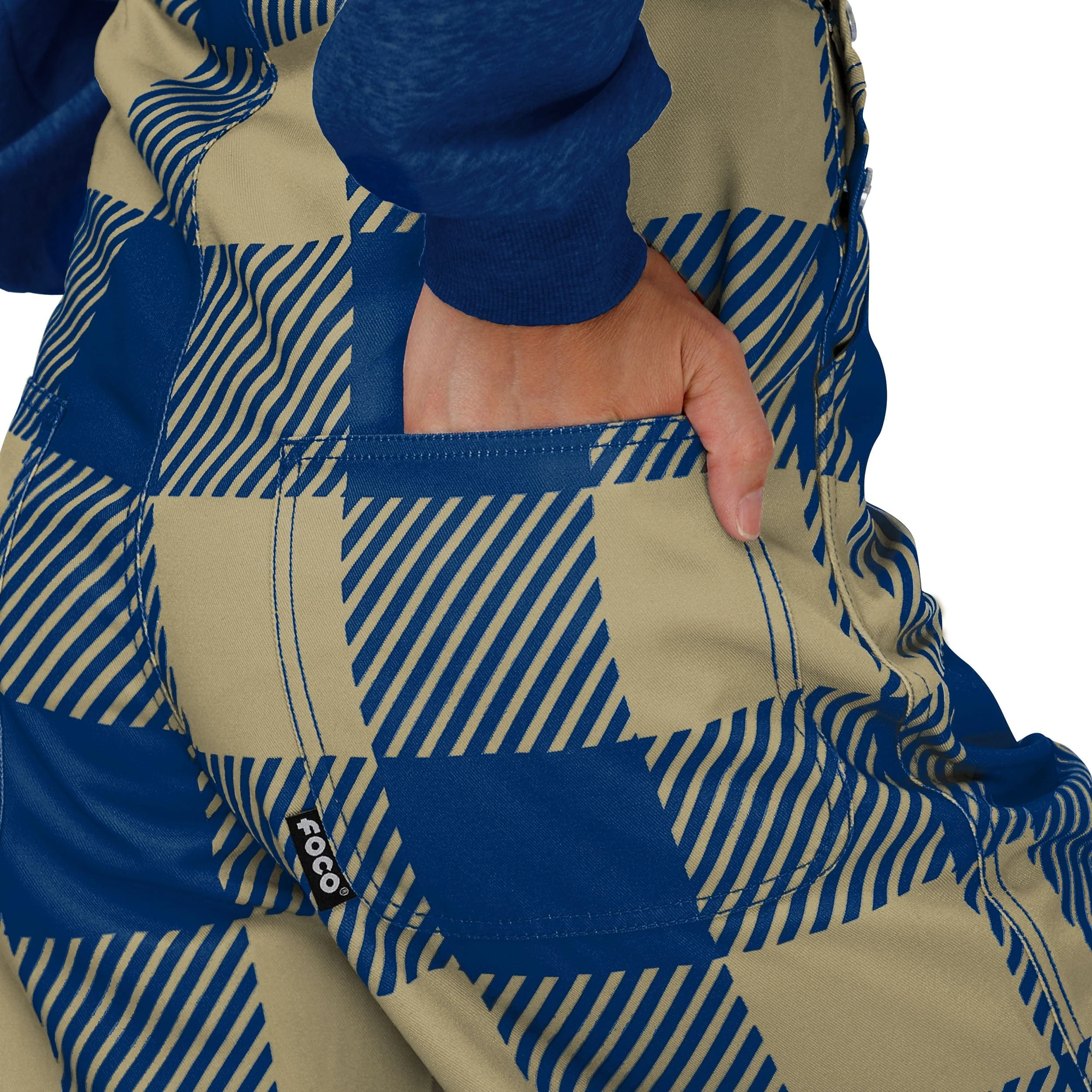 Navy Midshipmen NCAA Womens Plaid Bib Overalls - Image 6
