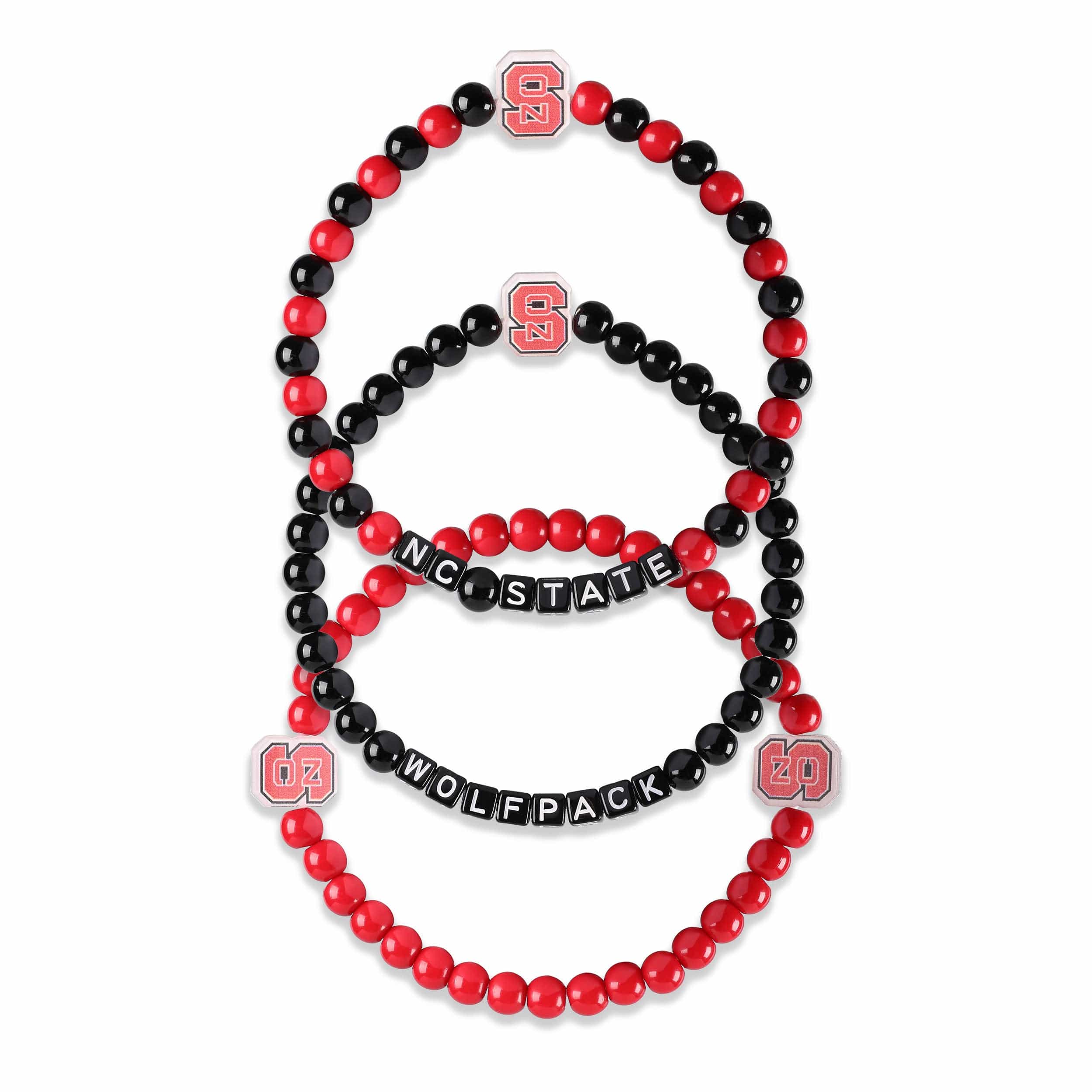 NC State Wolfpack NCAA 3 Pack Beaded Friendship Bracelet