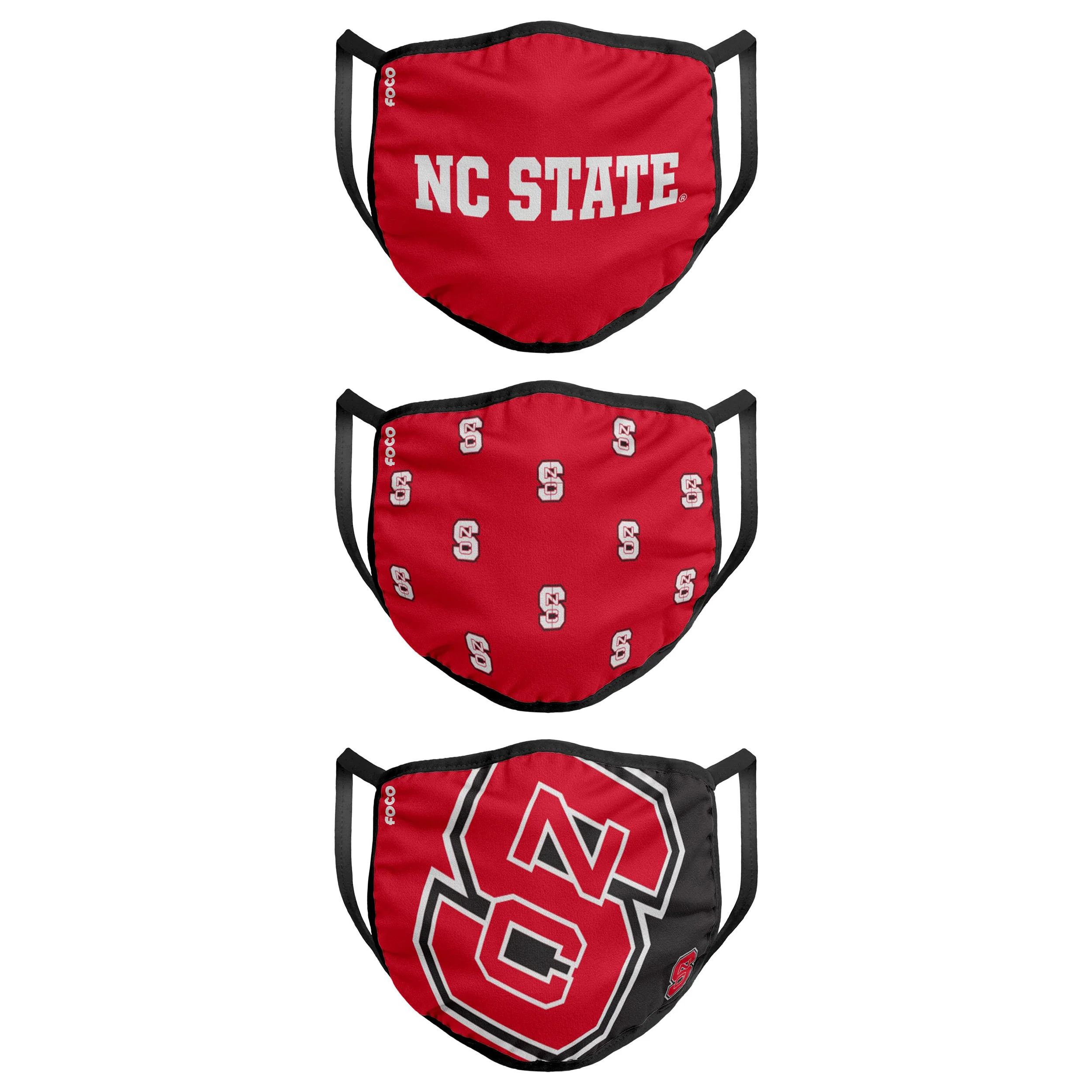 NC State Wolfpack NCAA 3 Pack Face Cover - Image 2